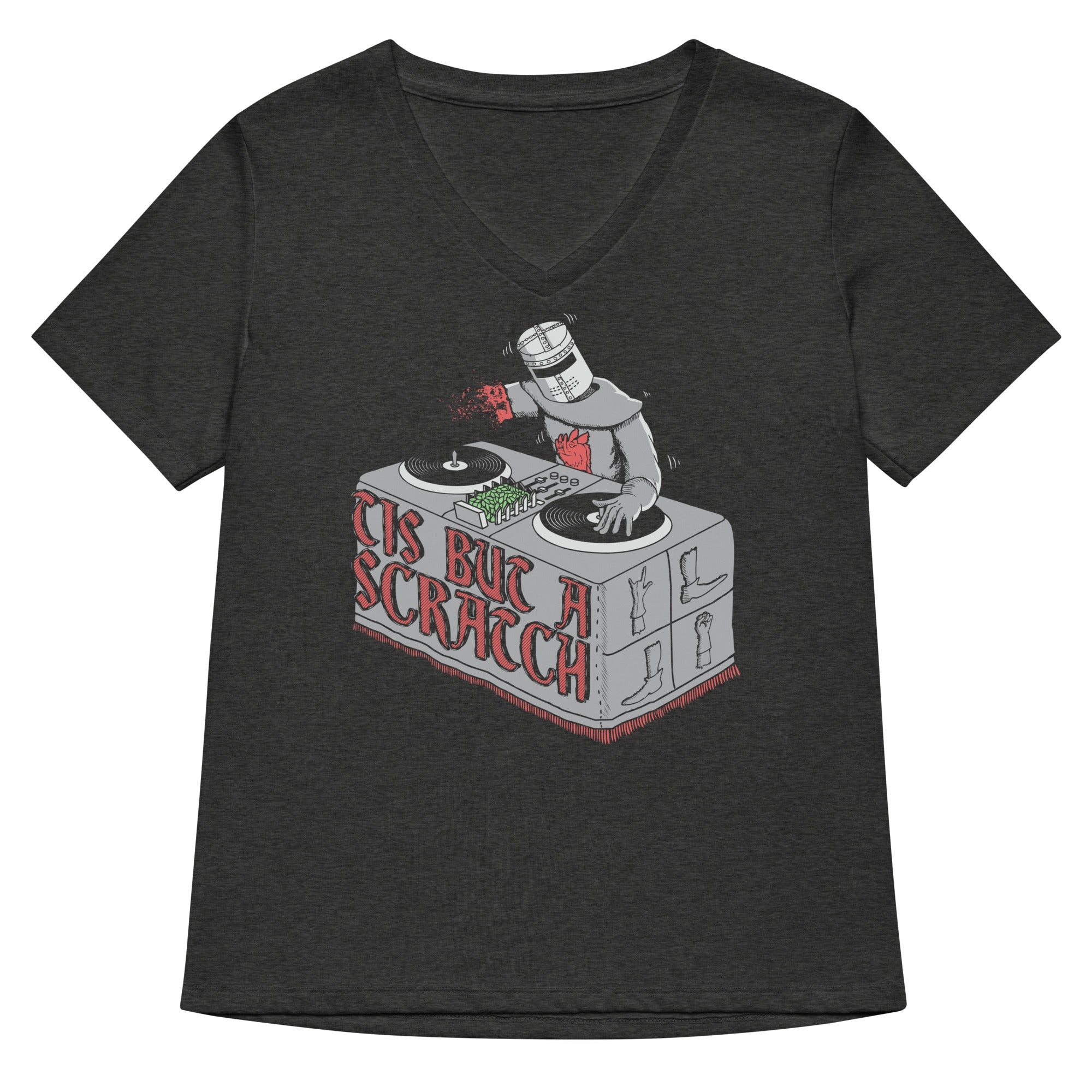 Tis But A Scratch Women's V-Neck Tee