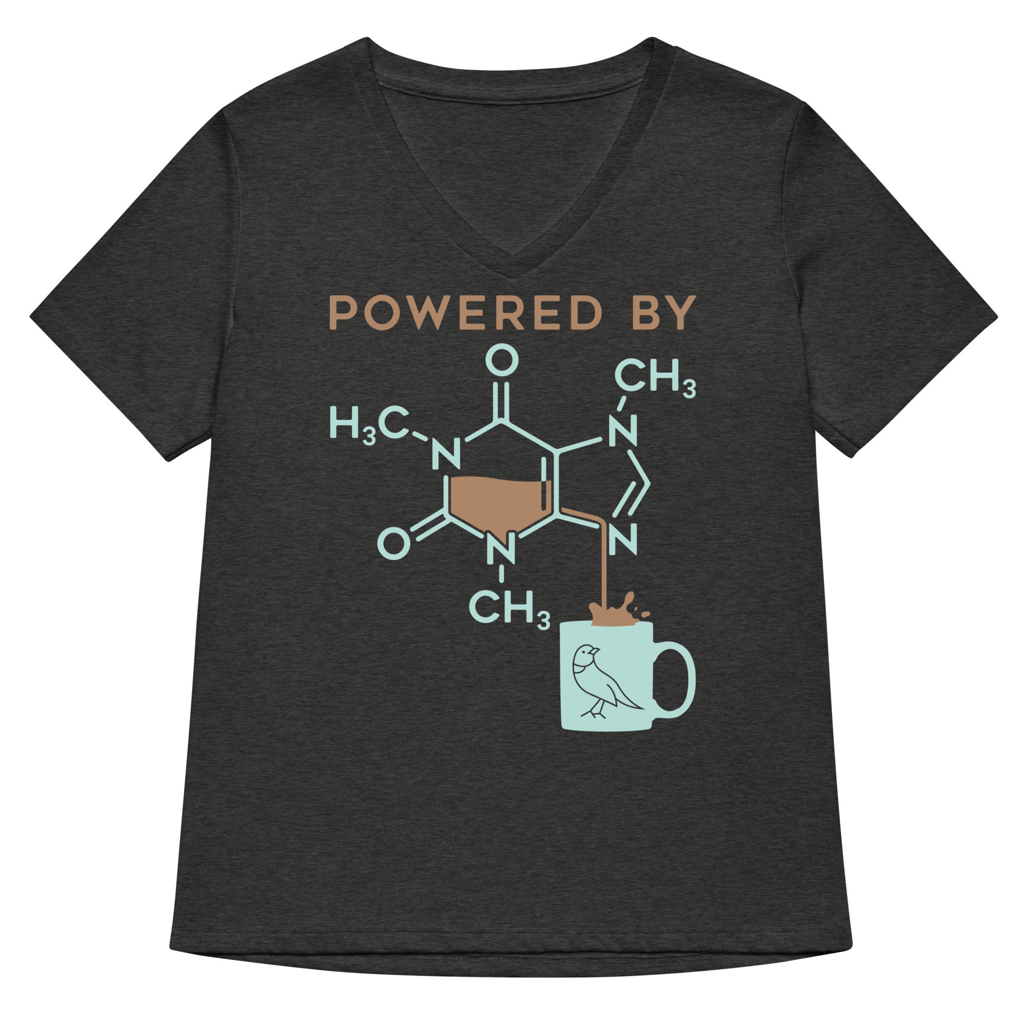 Powered By Caffeine Women's V-Neck Tee