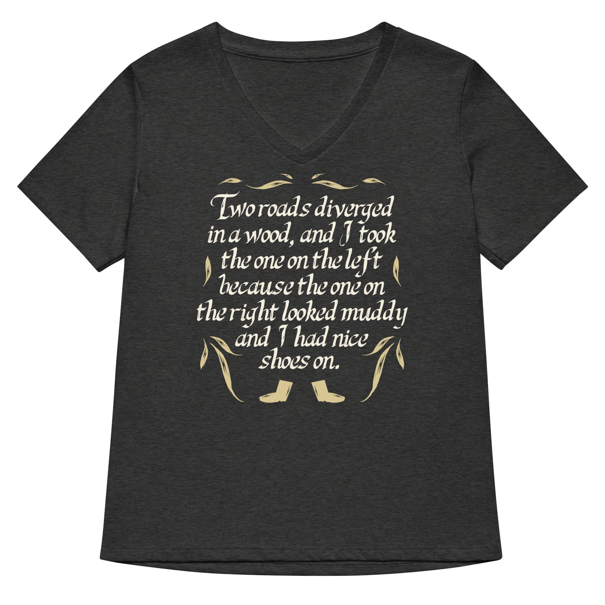 Two Roads Diverged Women's V-Neck Tee