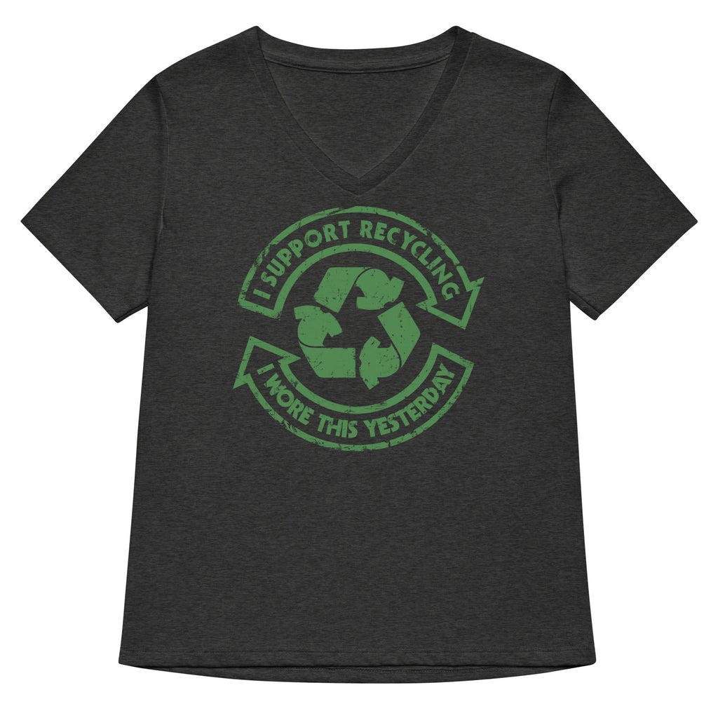 I Support Recycling Women's V-Neck Tee