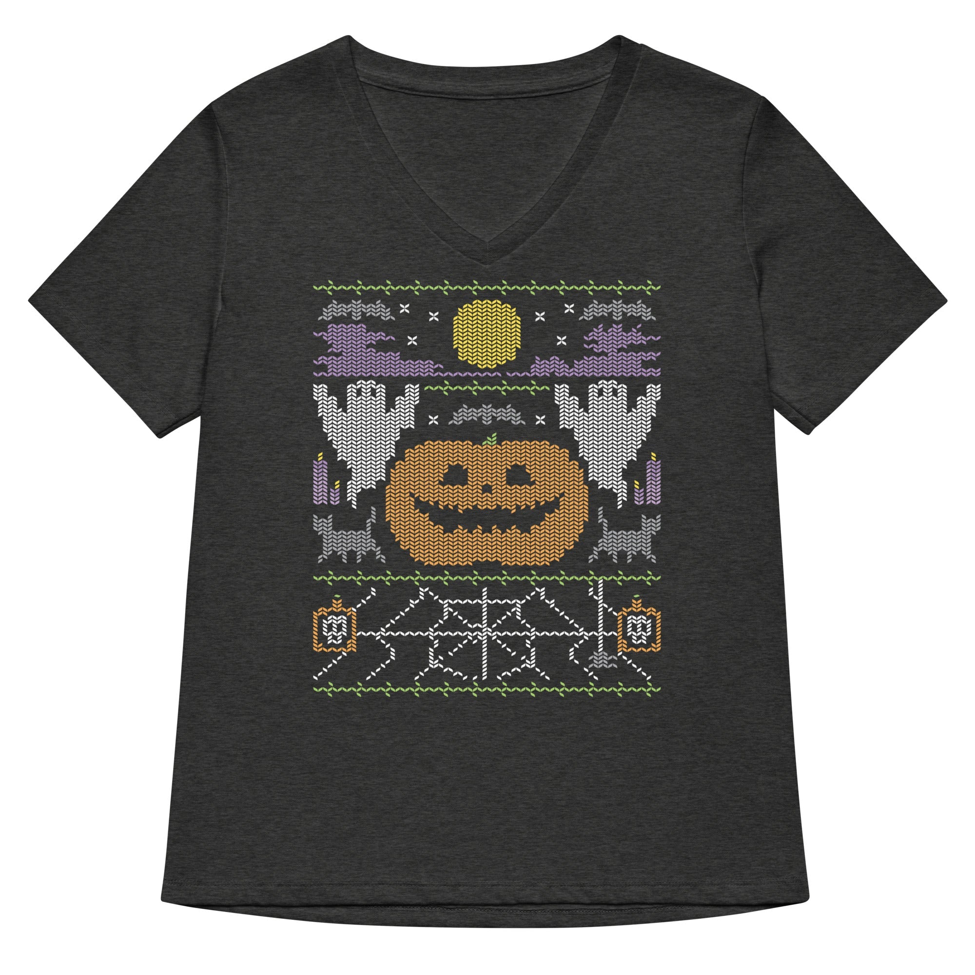 Ugly Halloween Sweater Women's V-Neck Tee