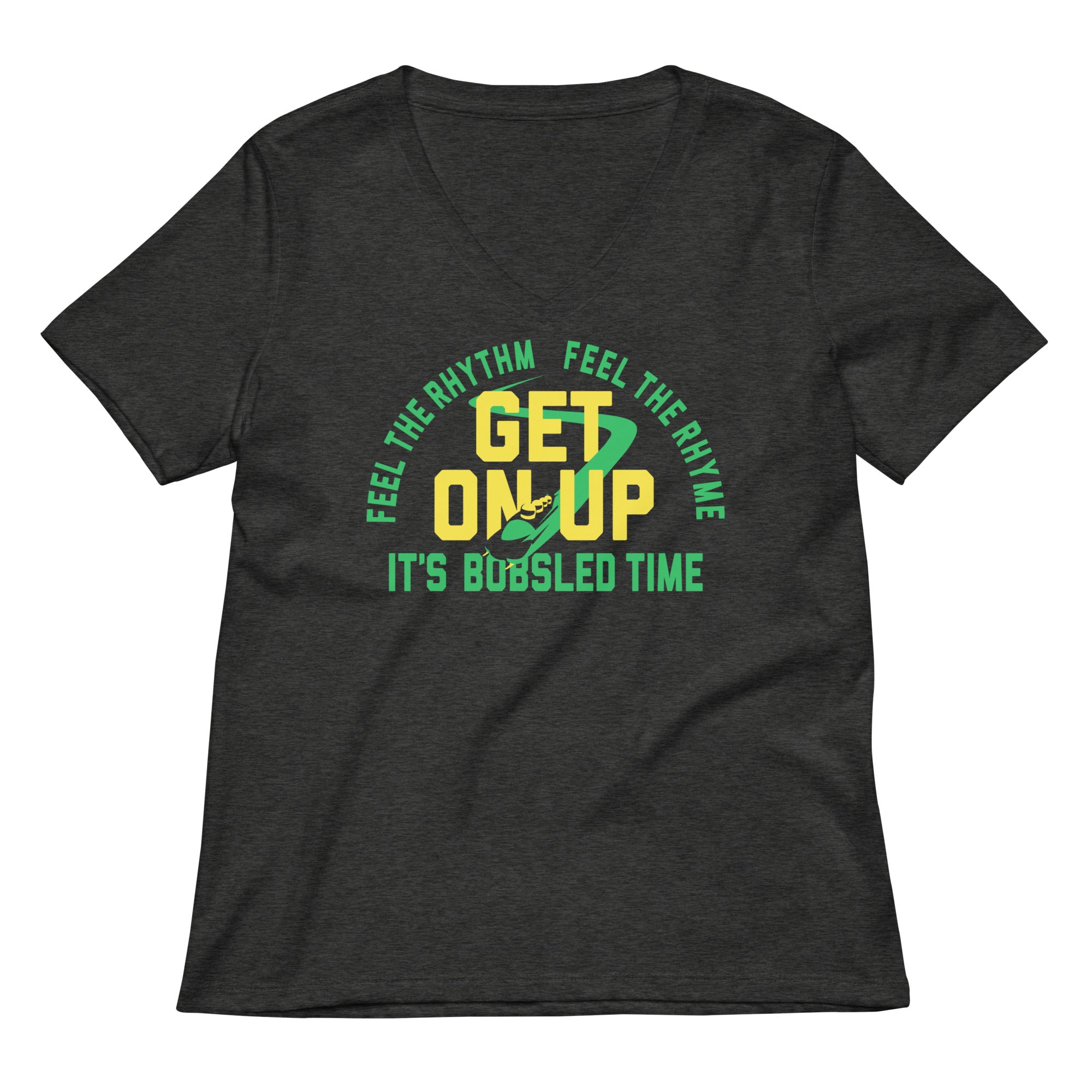 It's Bobsled Time Women's V-Neck Tee