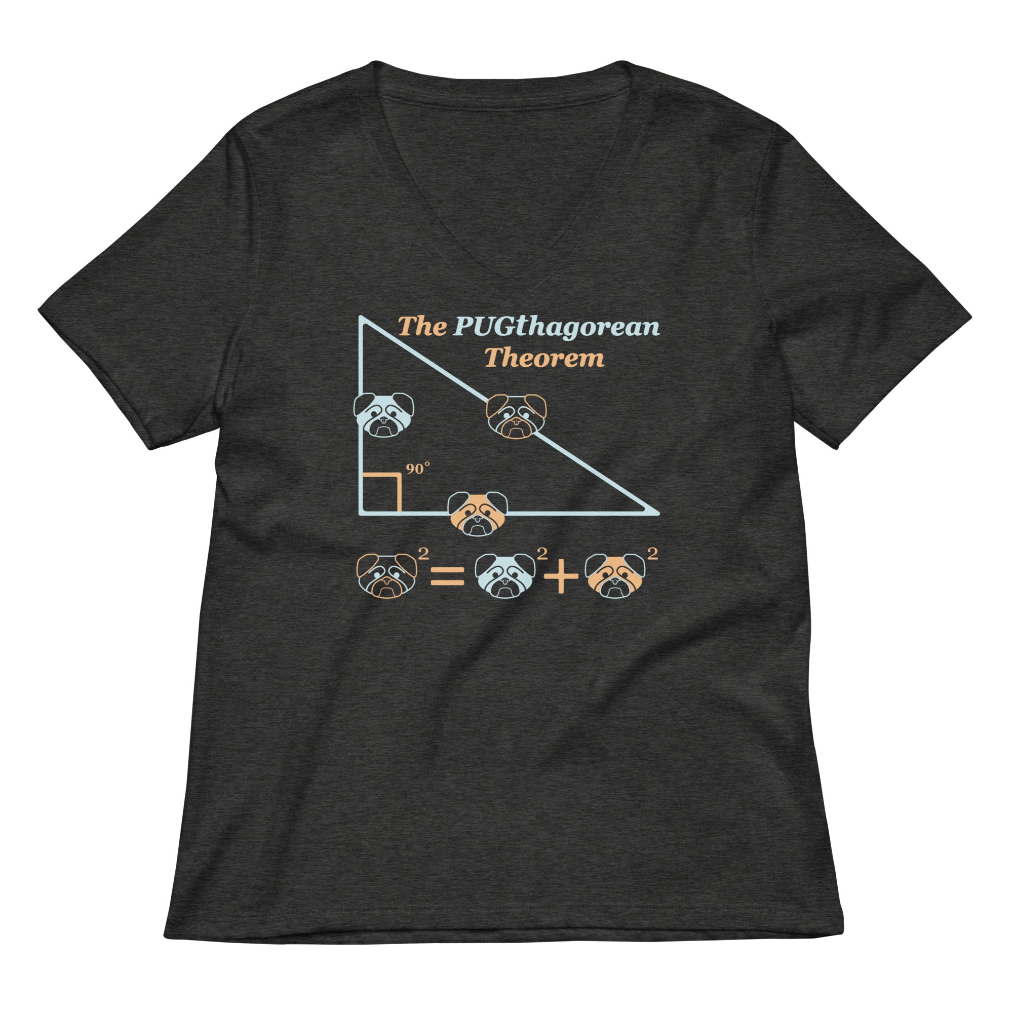 Pugthagorean Theorem Women's V-Neck Tee