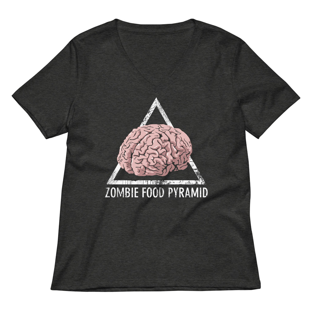 Zombie Food Pyramid Women's V-Neck Tee