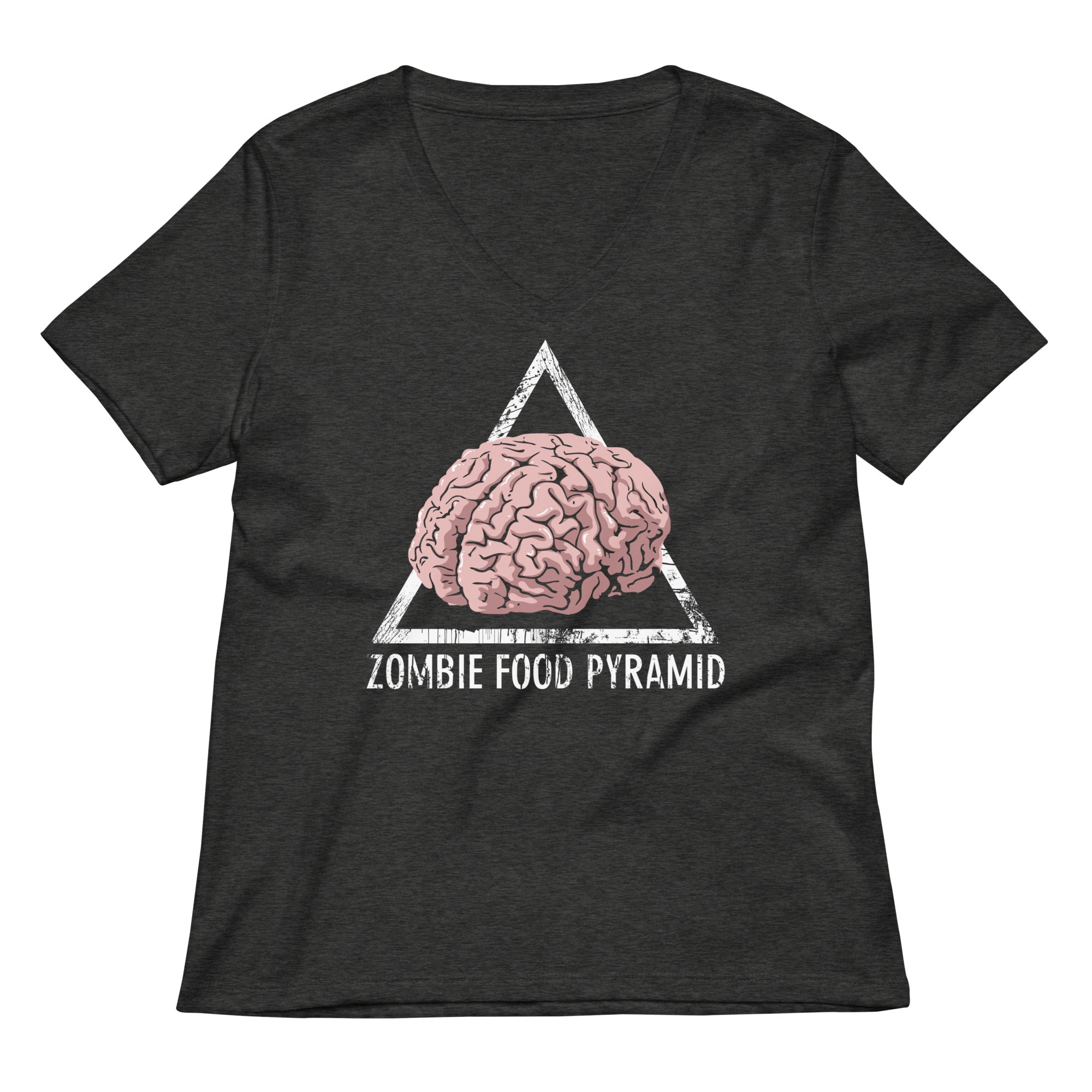Zombie Food Pyramid Women's V-Neck Tee