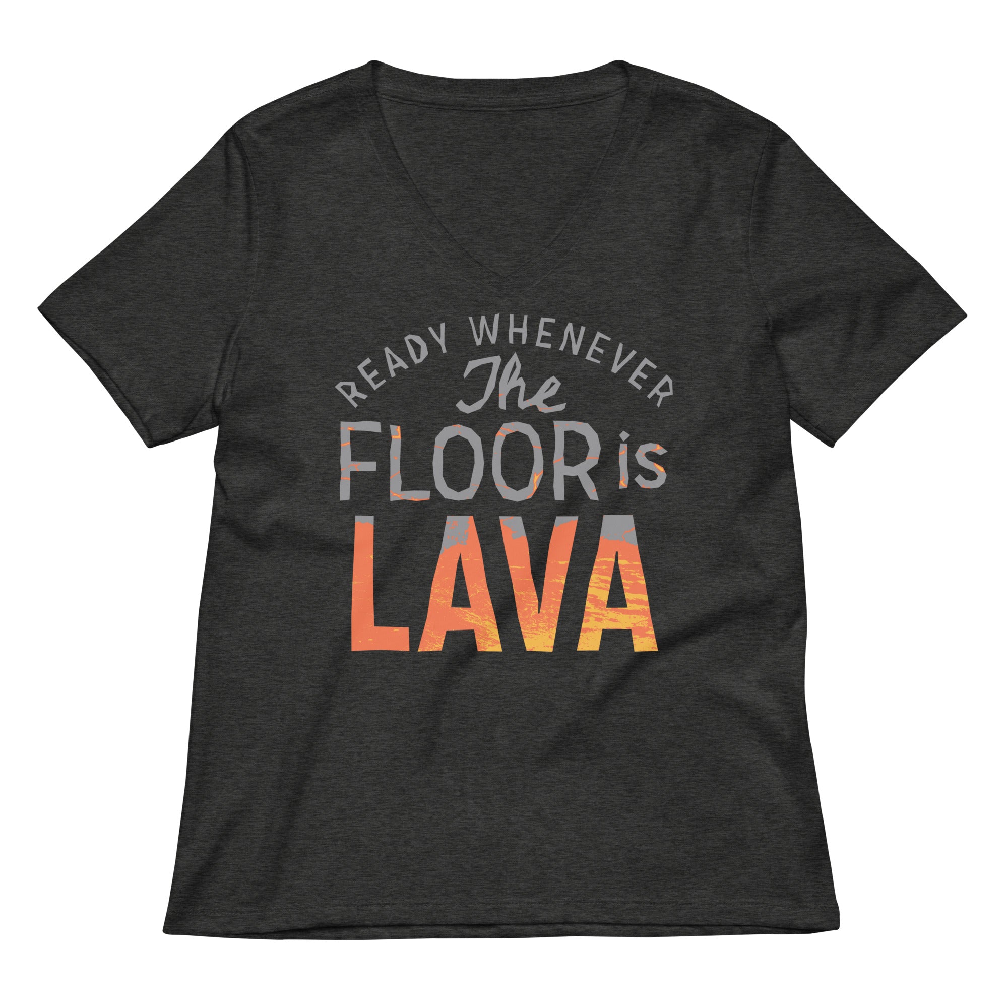The Floor Is Lava Women's V-Neck Tee