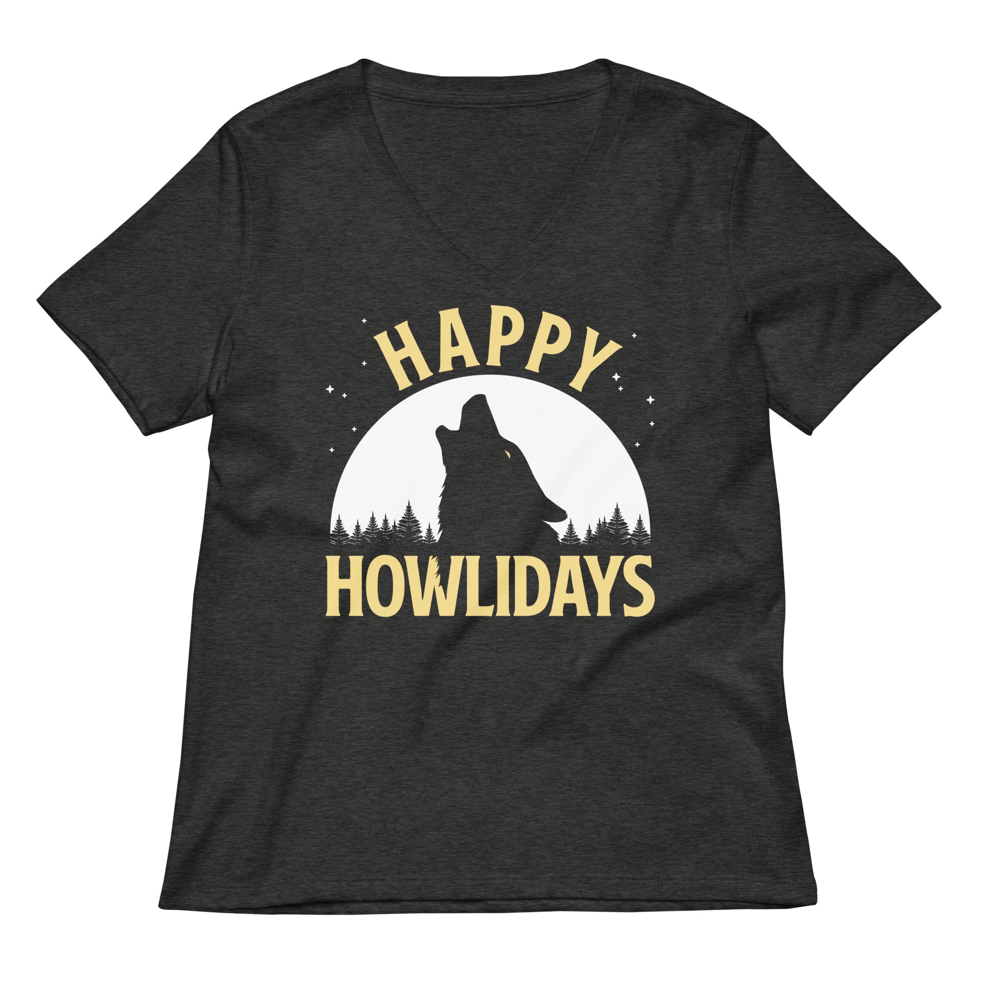 Happy Howlidays Women's V-Neck Tee