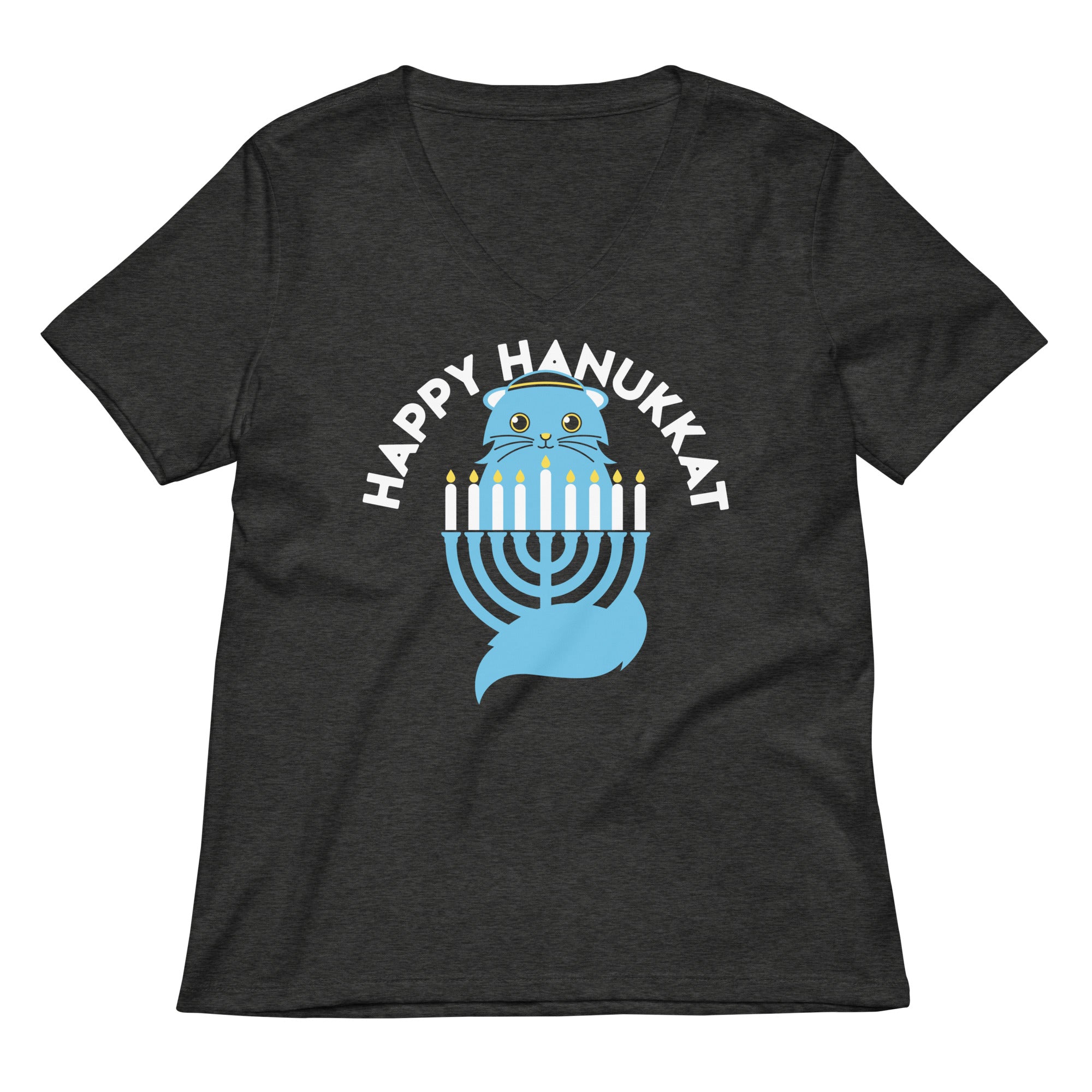 Happy Hanukkat Women's V-Neck Tee