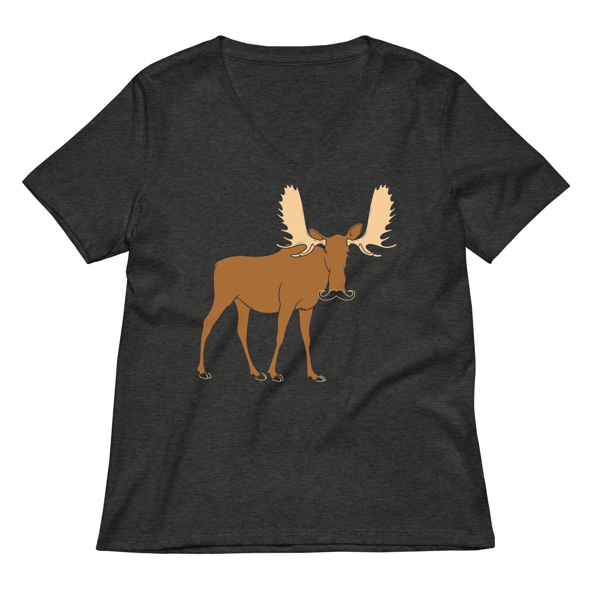 Moosestache Women's V-Neck Tee