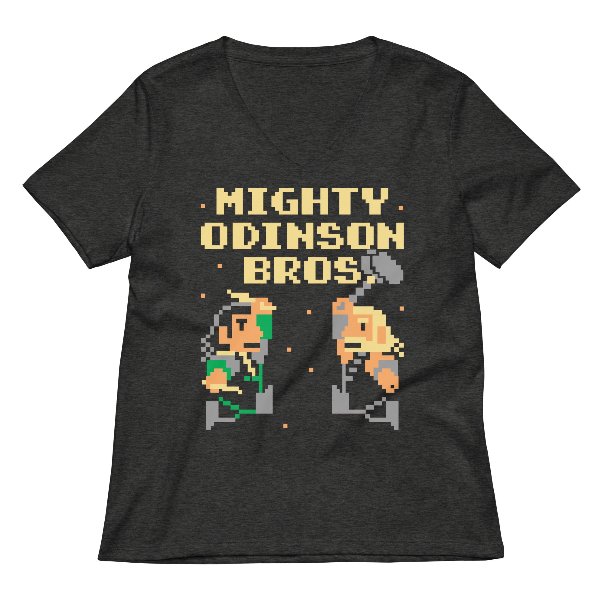 Mighty Odinson Bros Women's V-Neck Tee