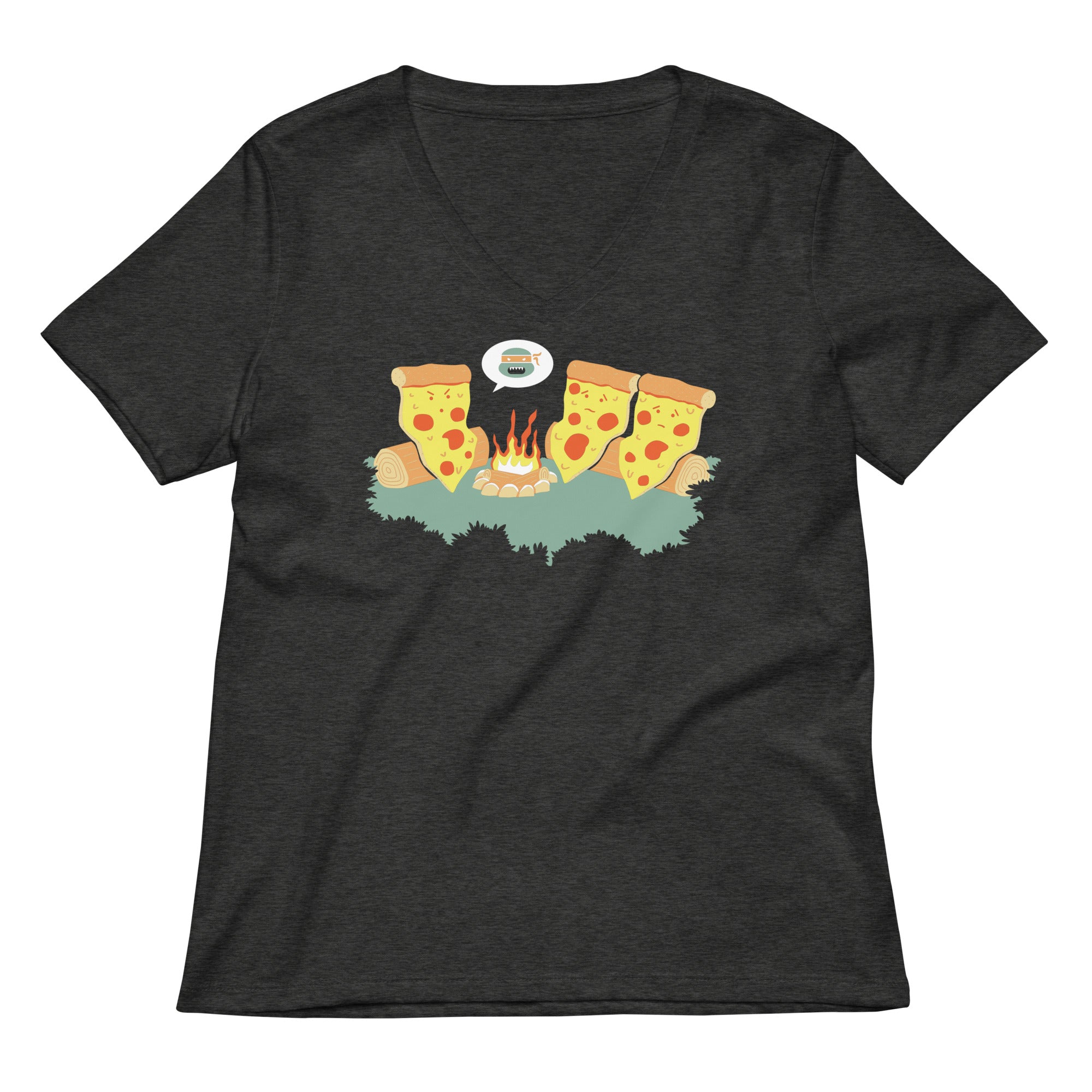 Pizza Campfire Story Women's V-Neck Tee
