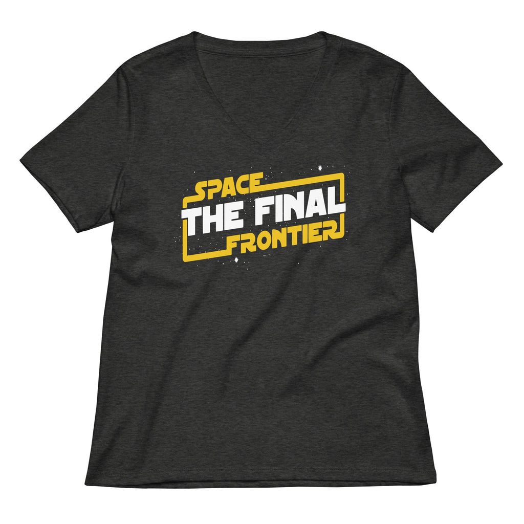 Space The Final Frontier Women's V-Neck Tee