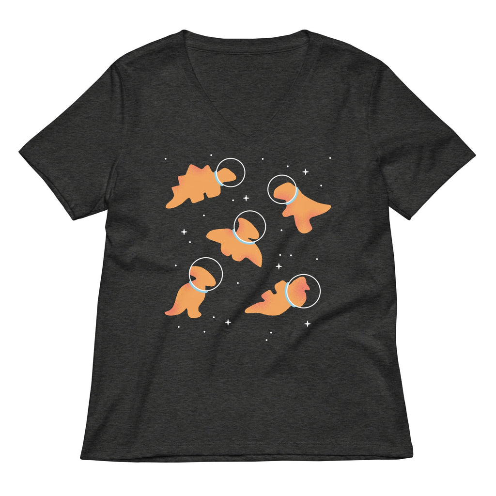 Dino Nugs In Space Women's V-Neck Tee