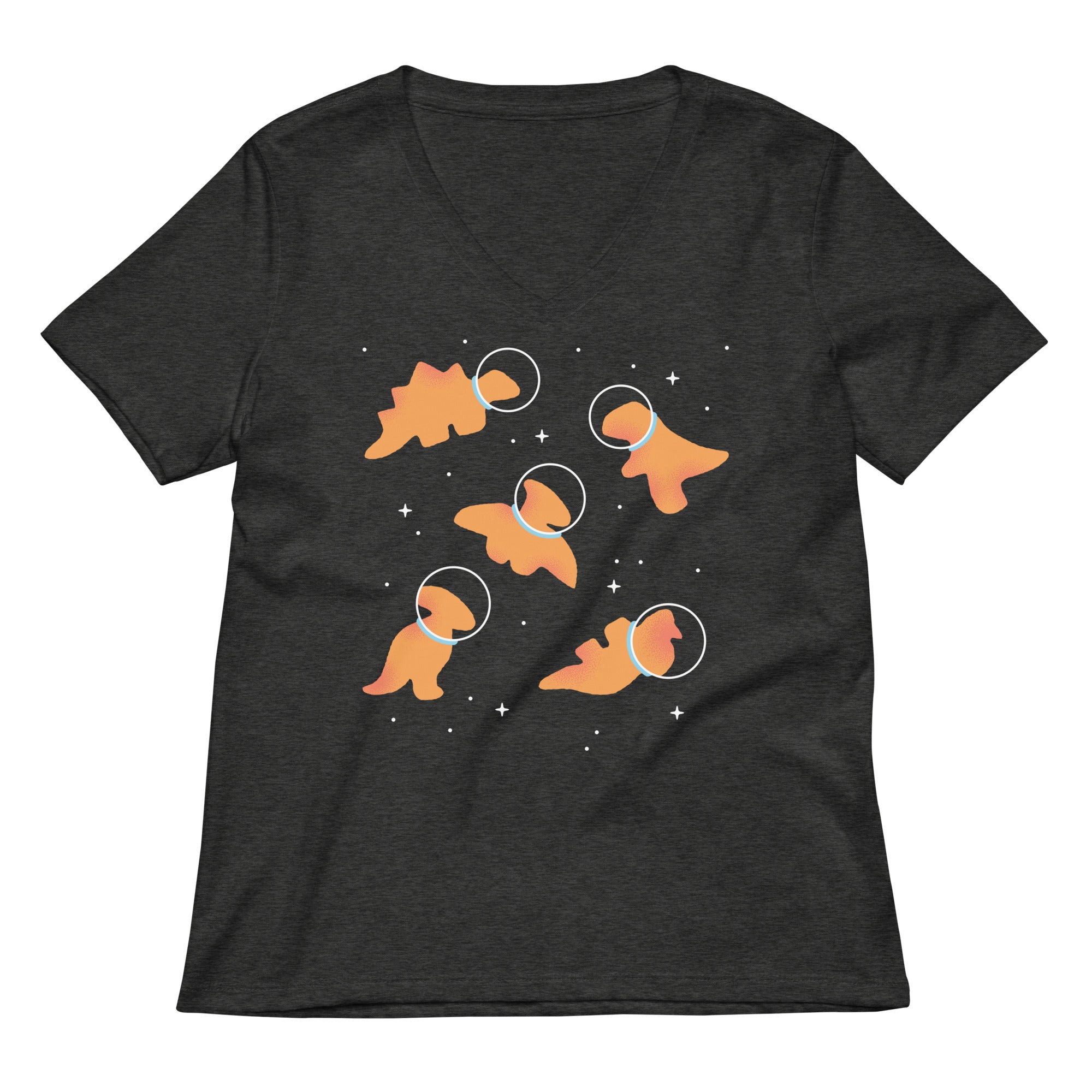 Dino Nugs In Space Women's V-Neck Tee