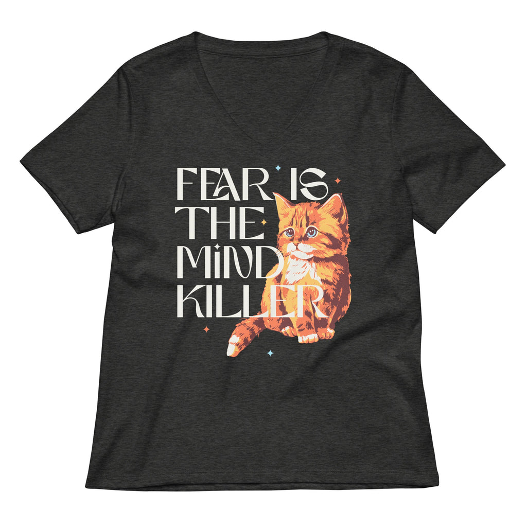 Fear Is The Mind Killer Cat Women's V-Neck Tee