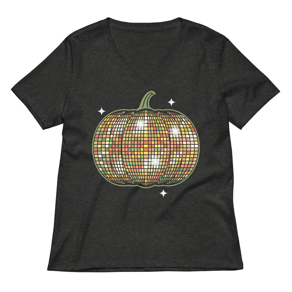 Disco Pumpkin Women's V-Neck Tee