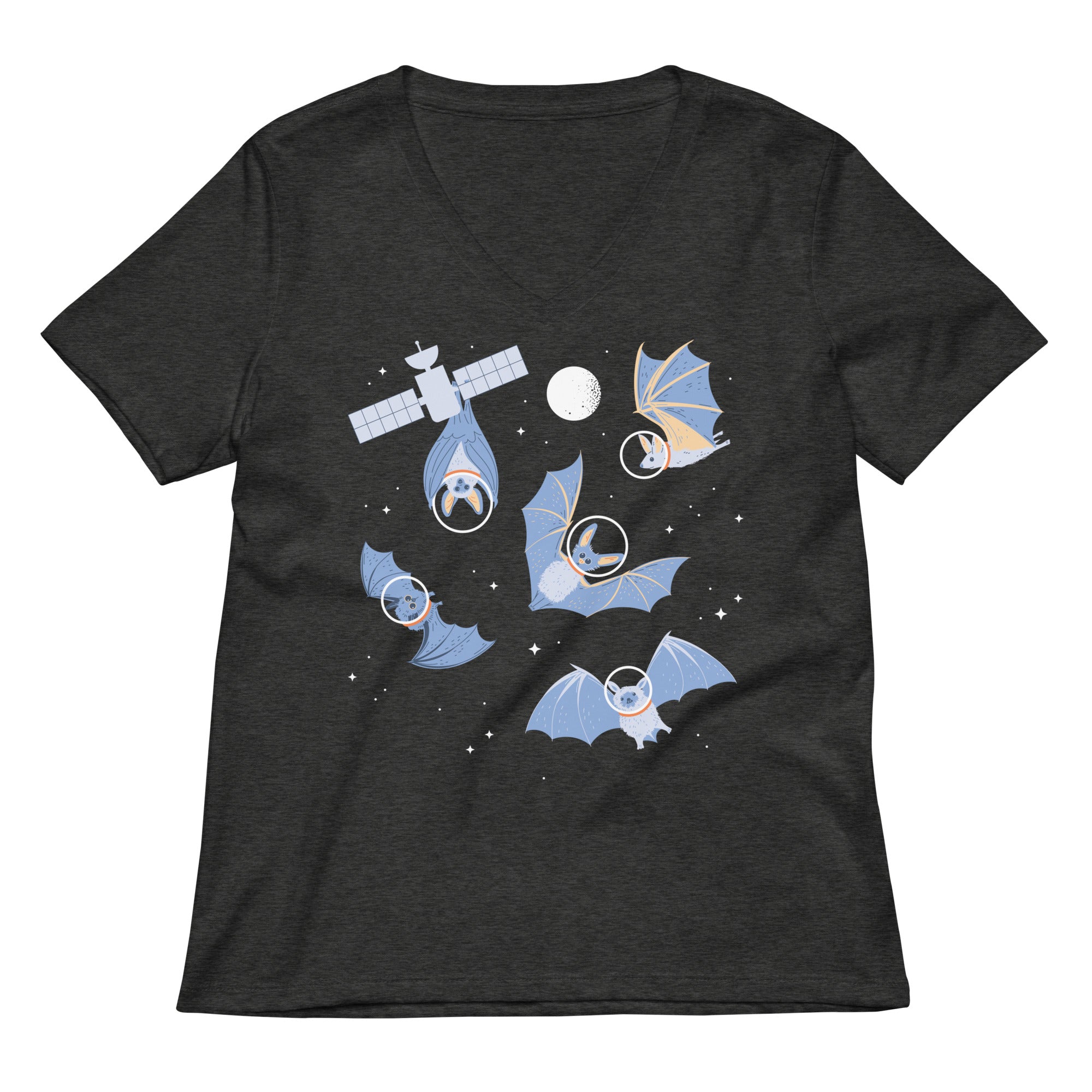 Bats In Space Women's V-Neck Tee