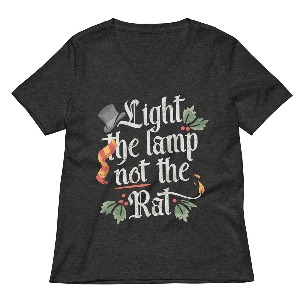 Light The Lamp Not The Rat Women's V-Neck Tee