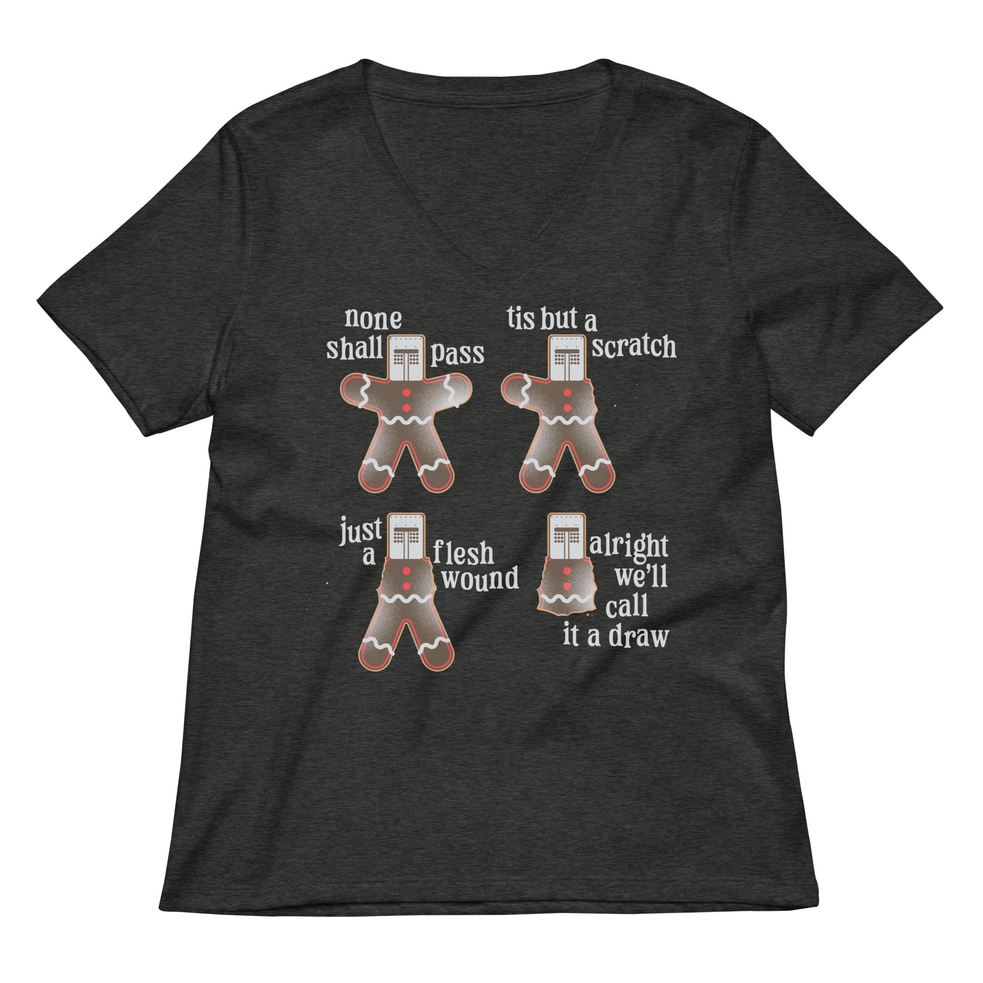 Alright We'll Call It A Draw Gingerbread Women's V-Neck Tee
