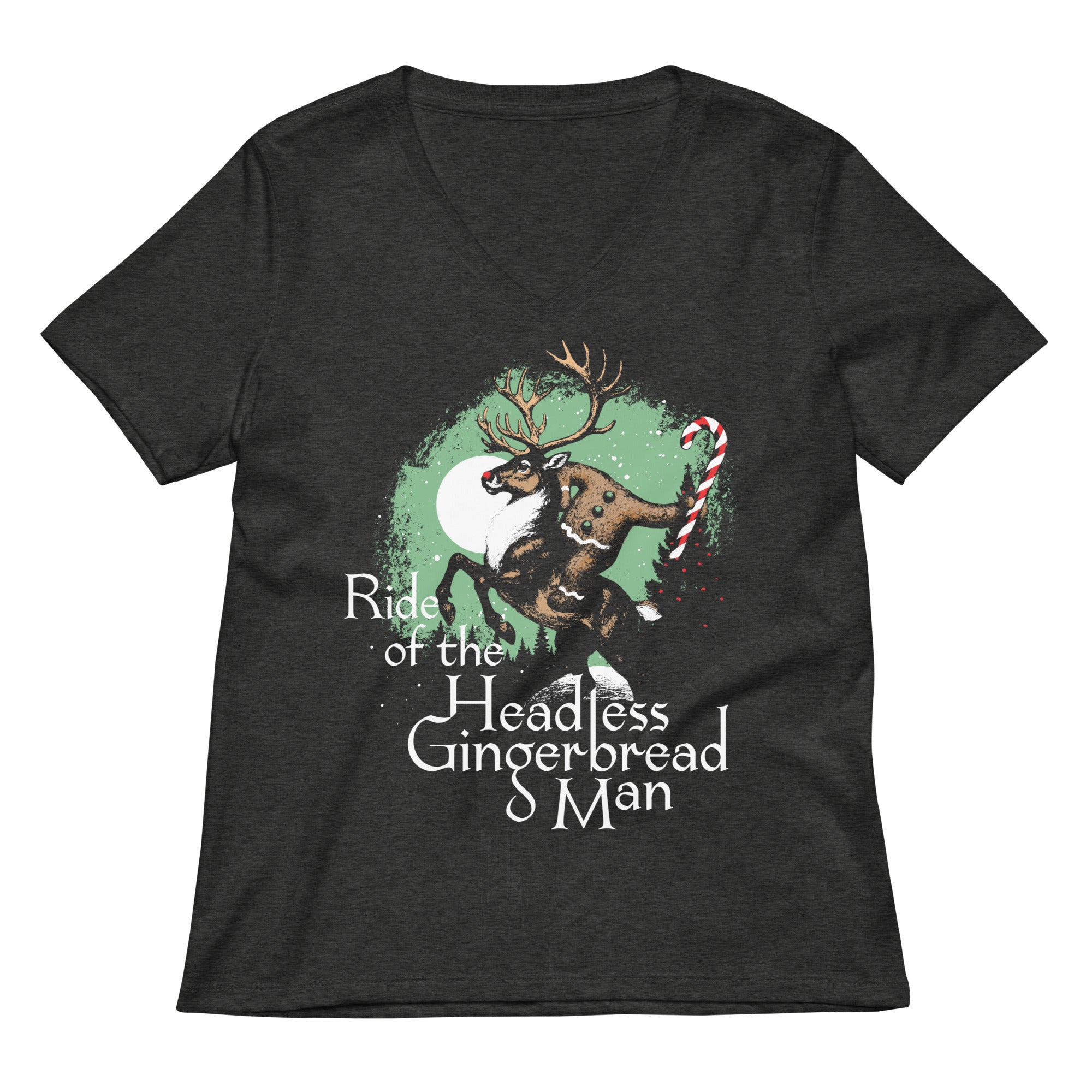 Ride Of The Headless Gingerbread Man Women's V-Neck Tee