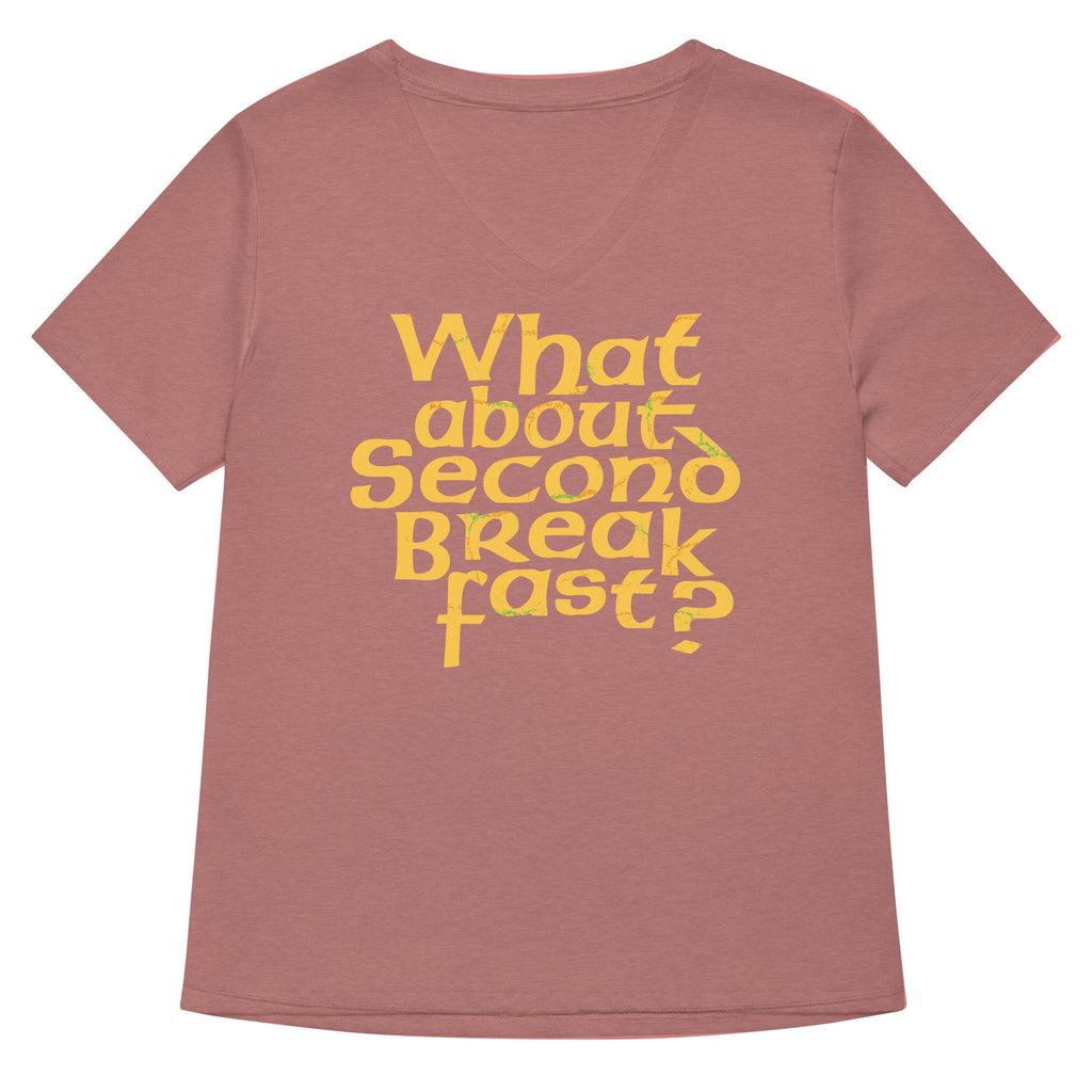 What About Second Breakfast? Women's V-Neck Tee