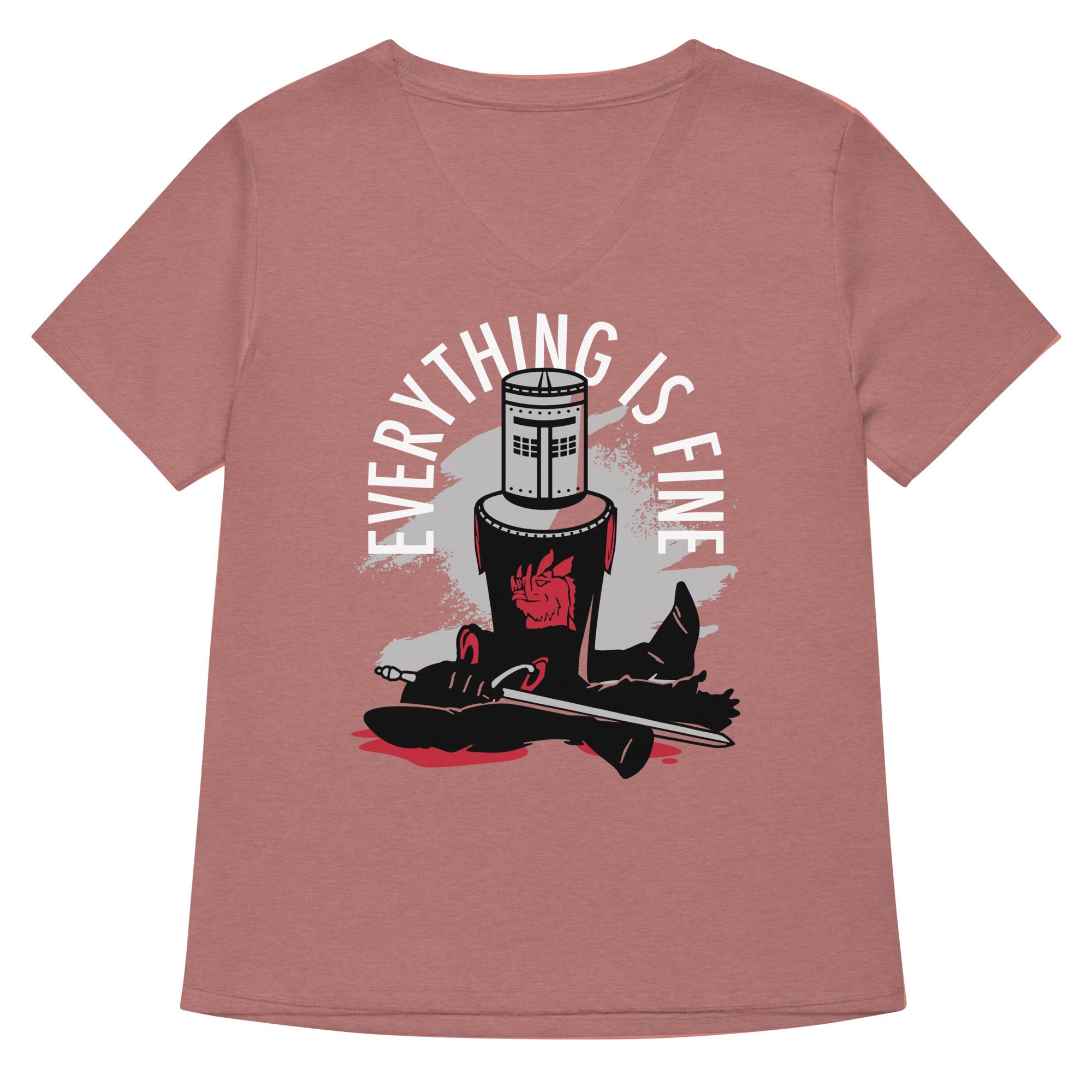 Everything Is Fine Women's V-Neck Tee