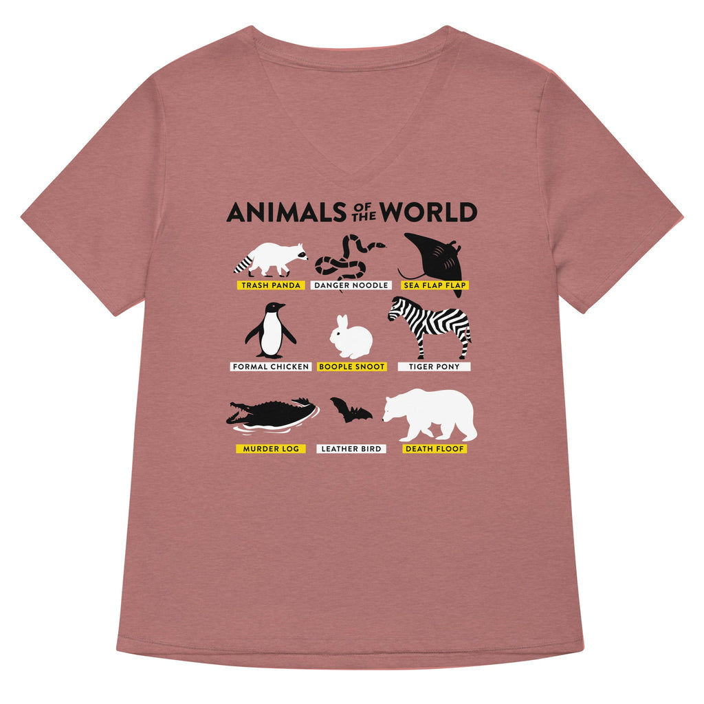 Animals Of The World Women's V-Neck Tee