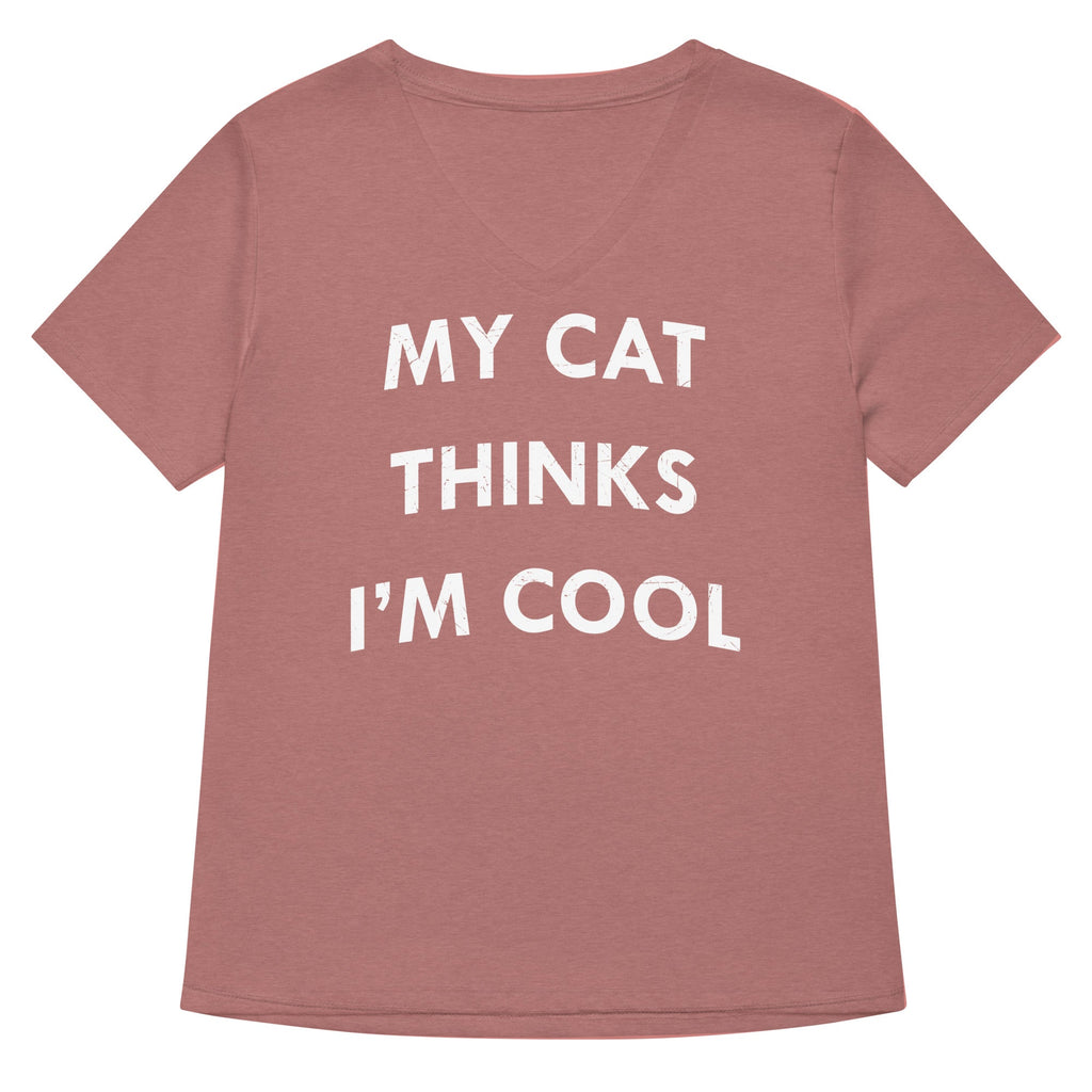 My Cat Thinks I'm Cool Women's V-Neck Tee
