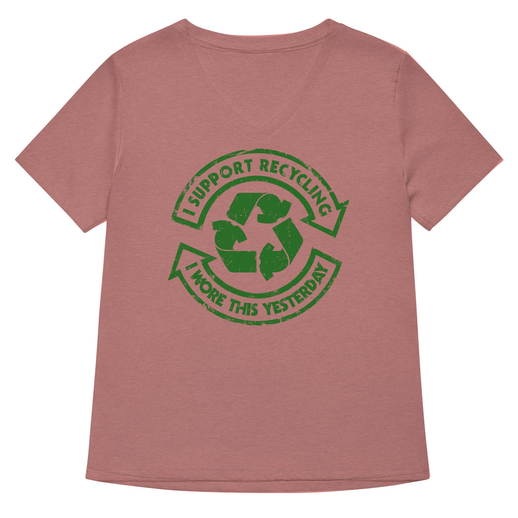 I Support Recycling Women's V-Neck Tee