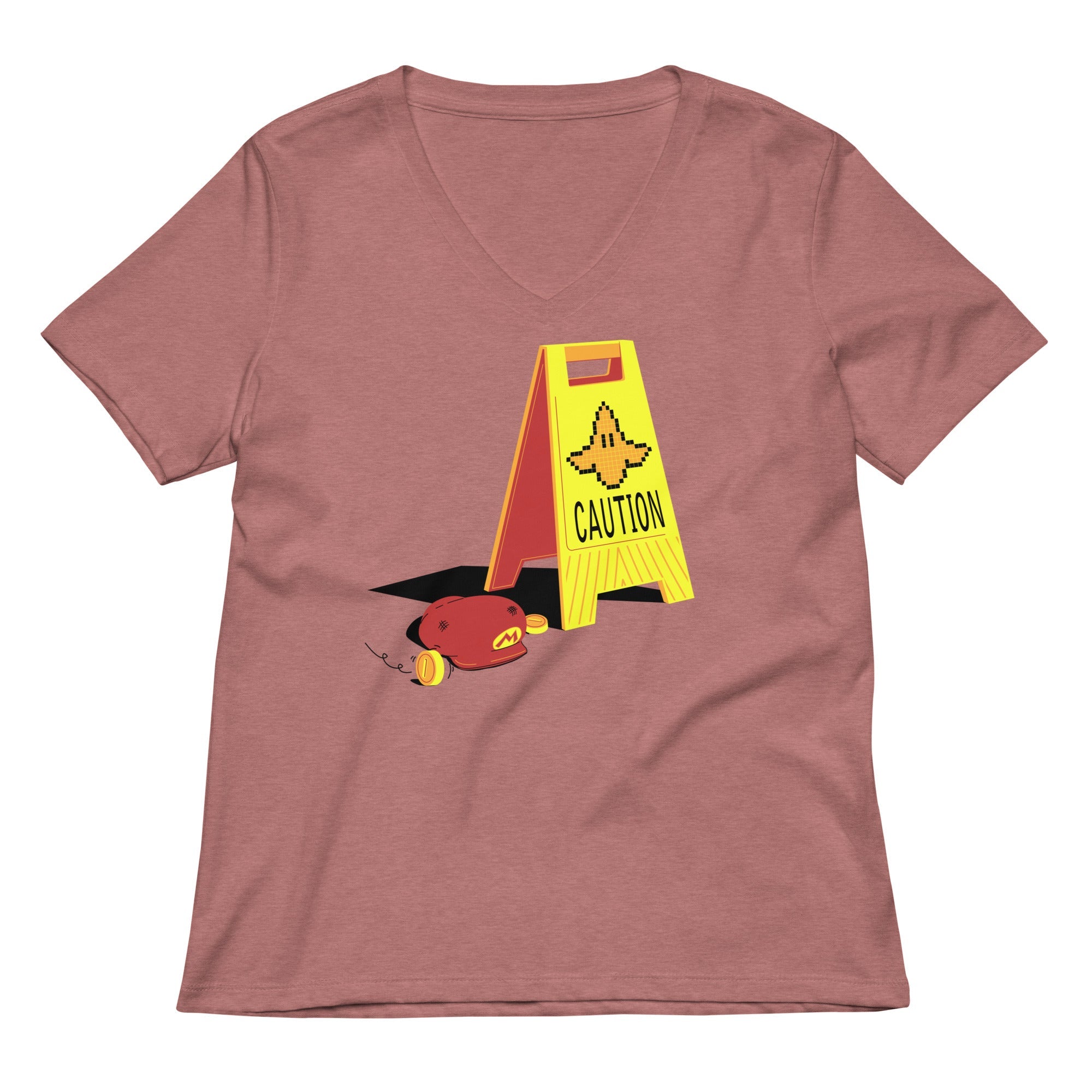 Caution Banana Women's V-Neck Tee