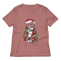 Meowy Christmas Women's V-Neck Tee