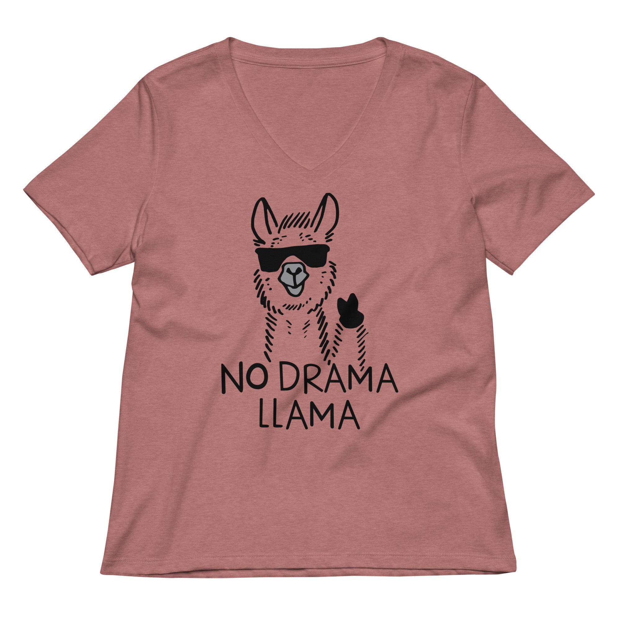 No Drama Llama Women's V-Neck Tee