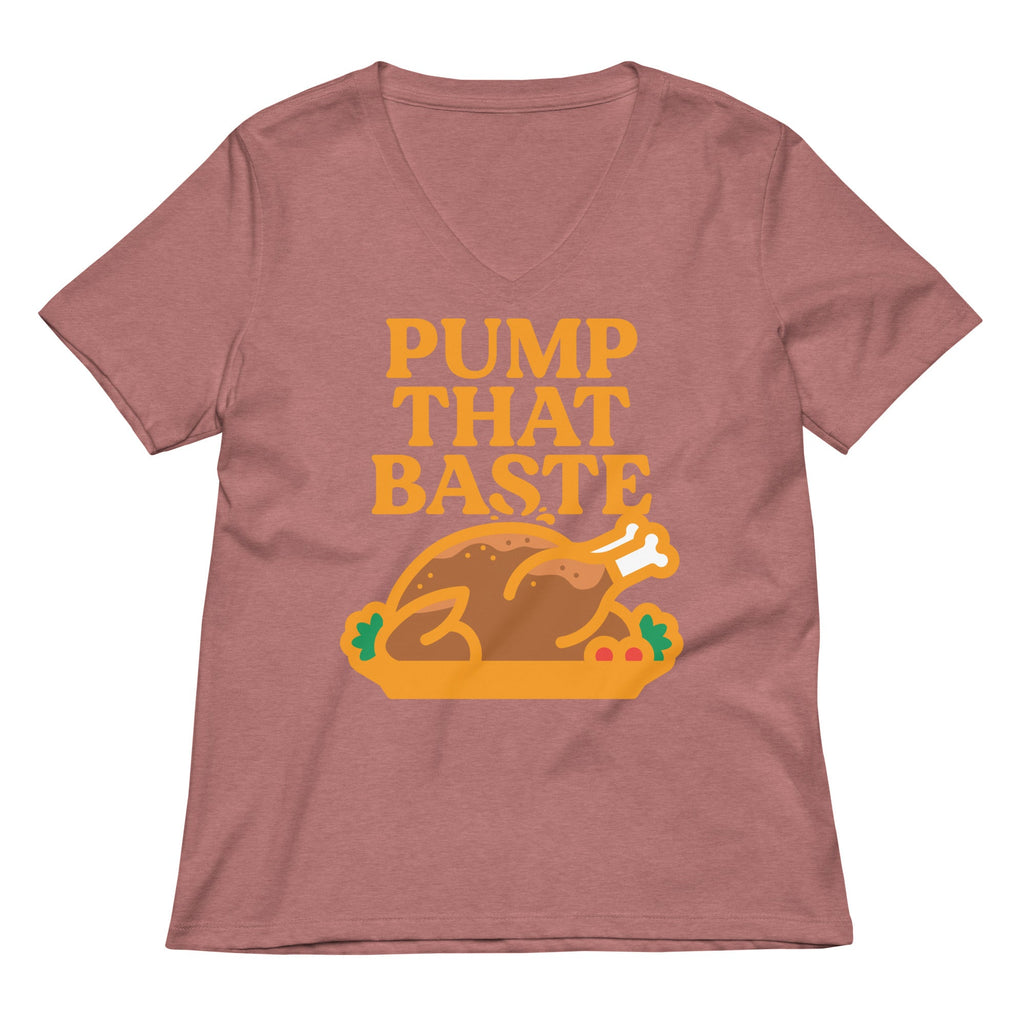 Pump That Baste Women's V-Neck Tee