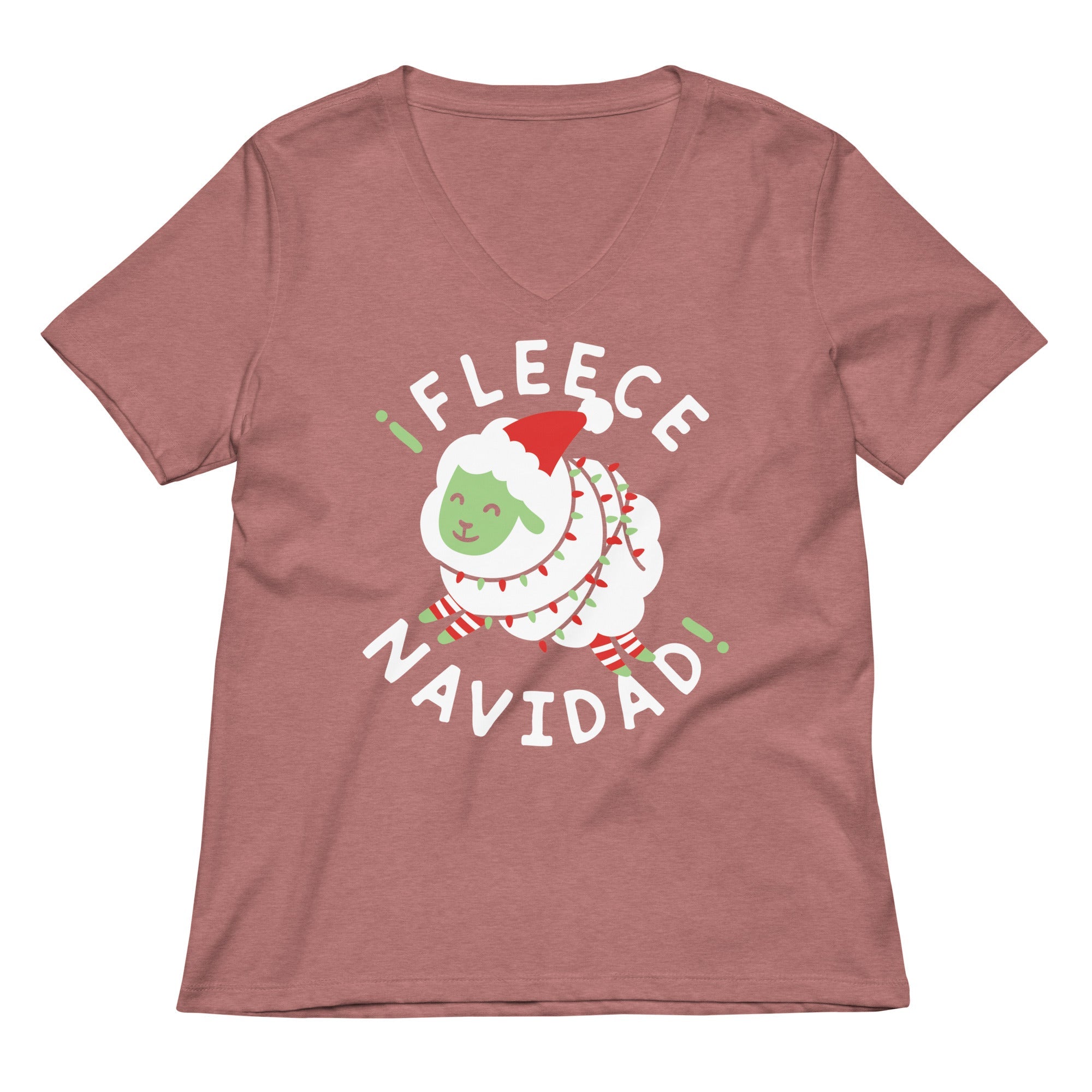 ¡Fleece Navidad! Women's V-Neck Tee