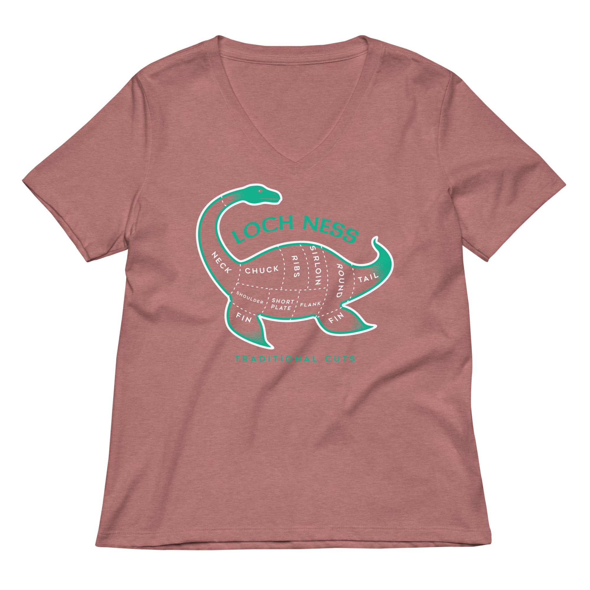 Loch Ness Traditional Cuts Women's V-Neck Tee