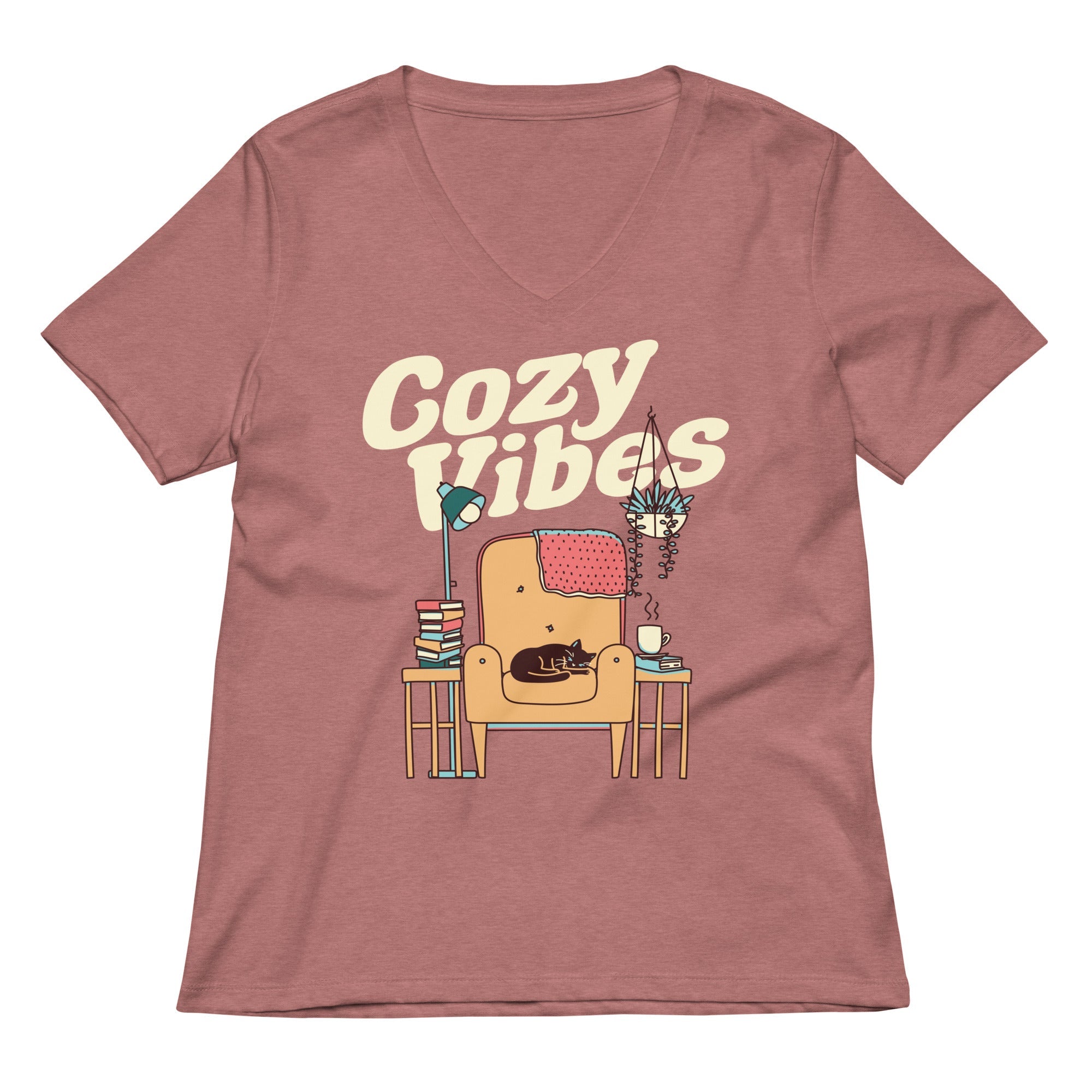 Cozy Vibes Women's V-Neck Tee