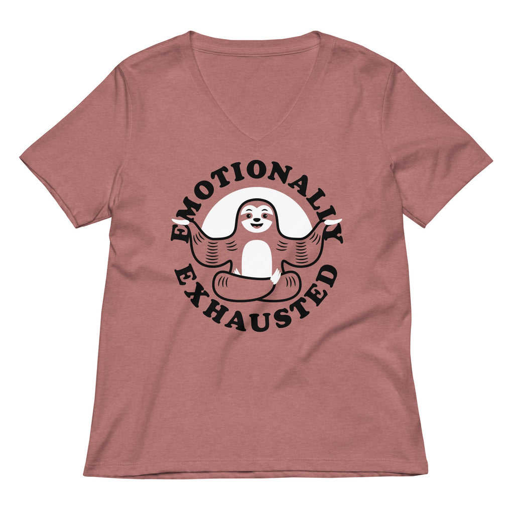 Emotionally Exhausted Women's V-Neck Tee