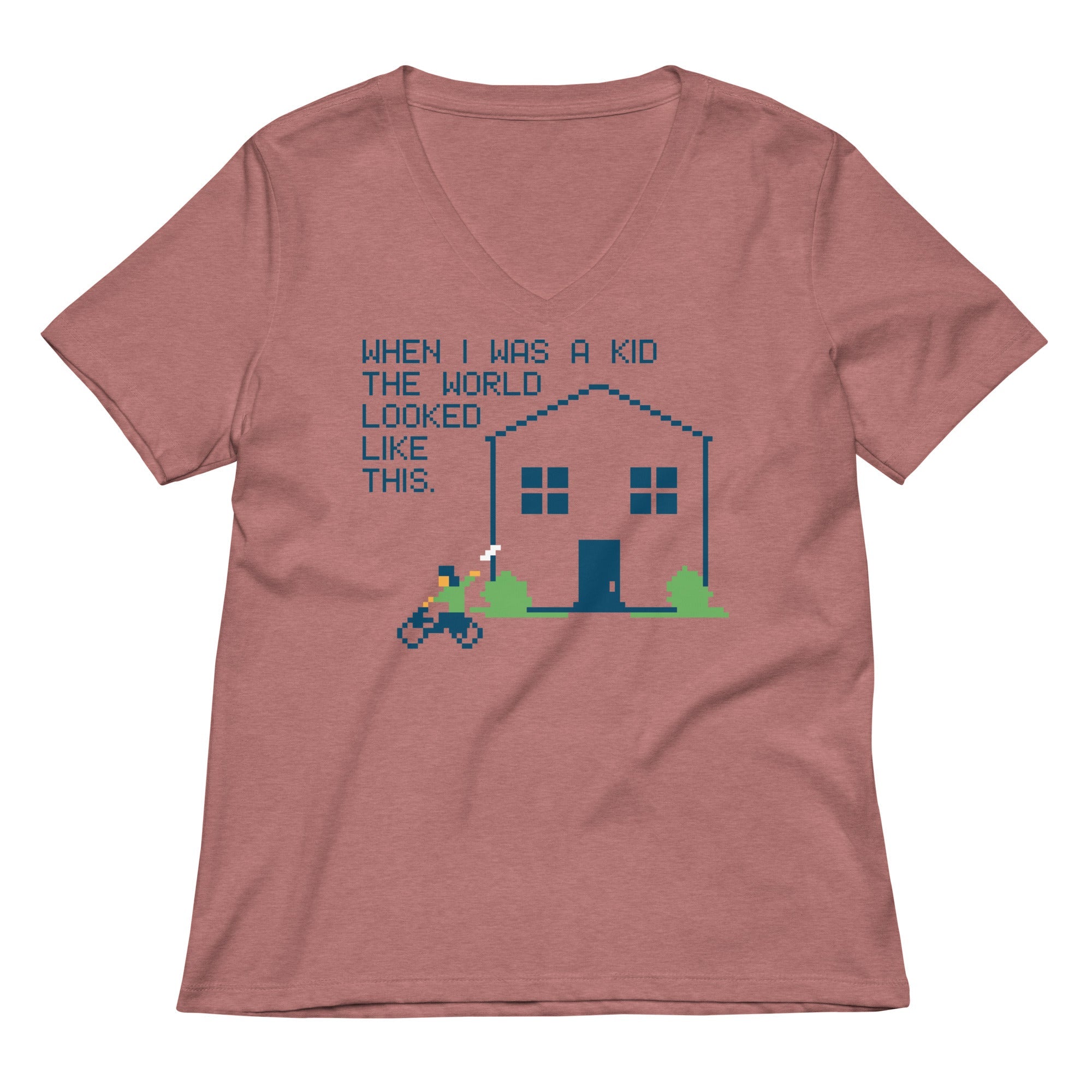 When I Was A Kid The World Women's V-Neck Tee