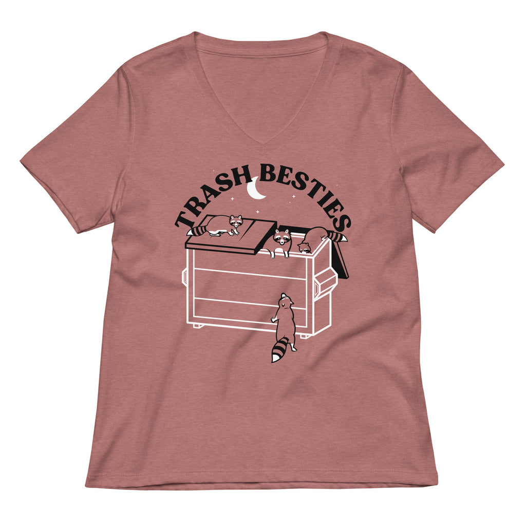 Trash Besties Women's V-Neck Tee