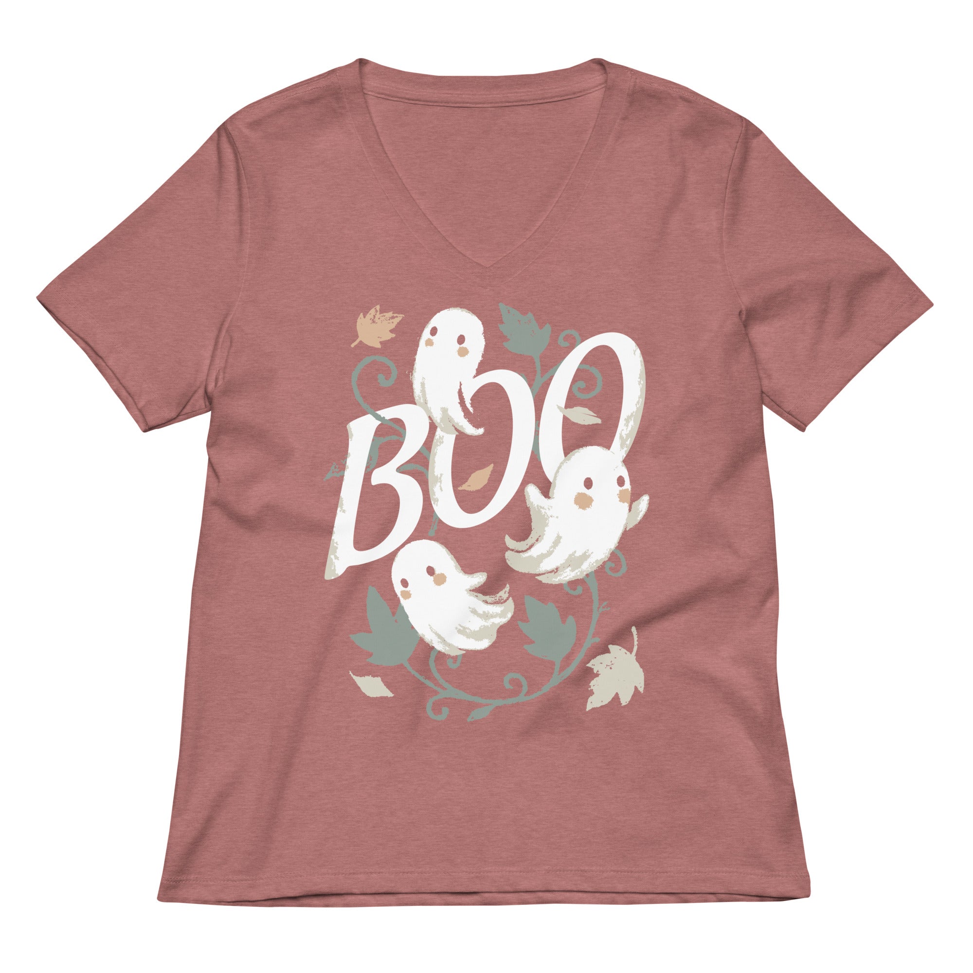 Boo Ghosts Women's V-Neck Tee