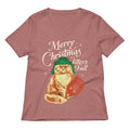 Merry Christmas Litter's Full Women's V-Neck Tee