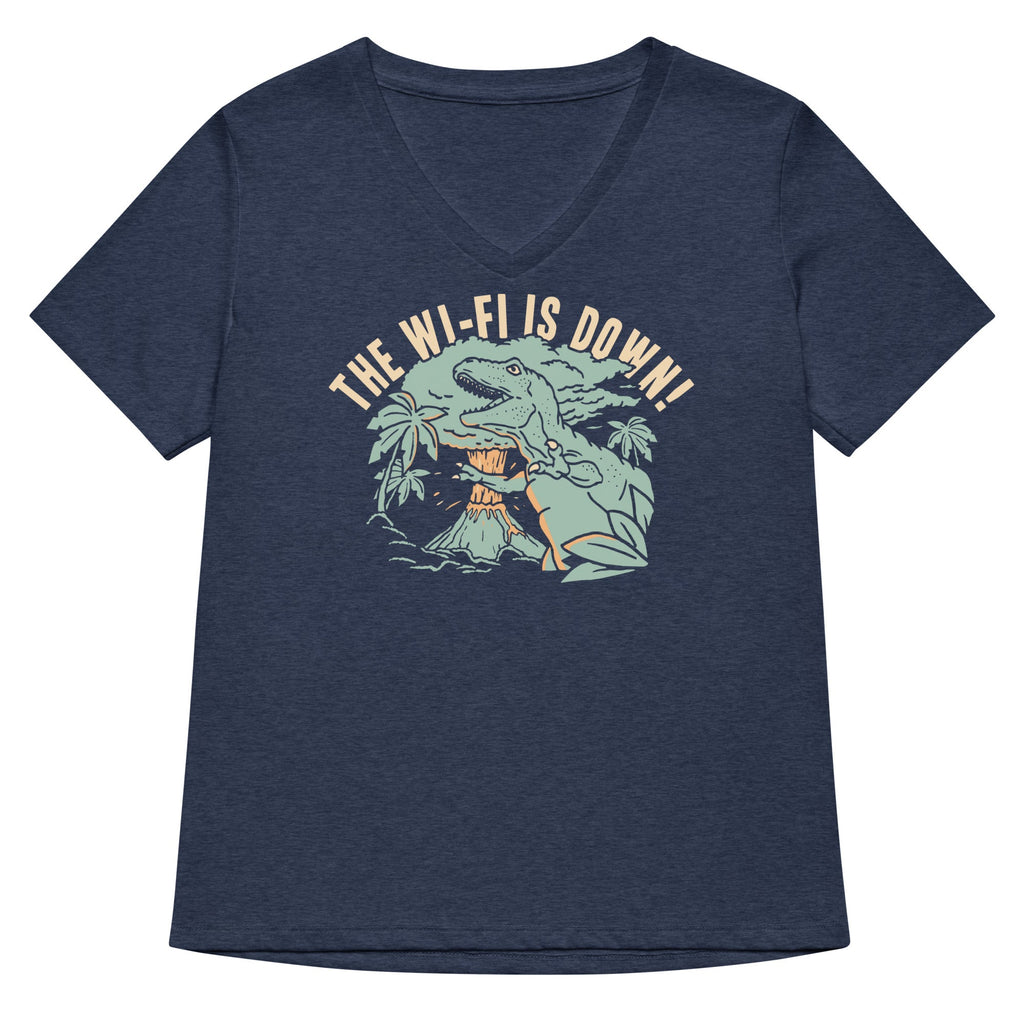 The Wi-Fi Is Down! Women's V-Neck Tee