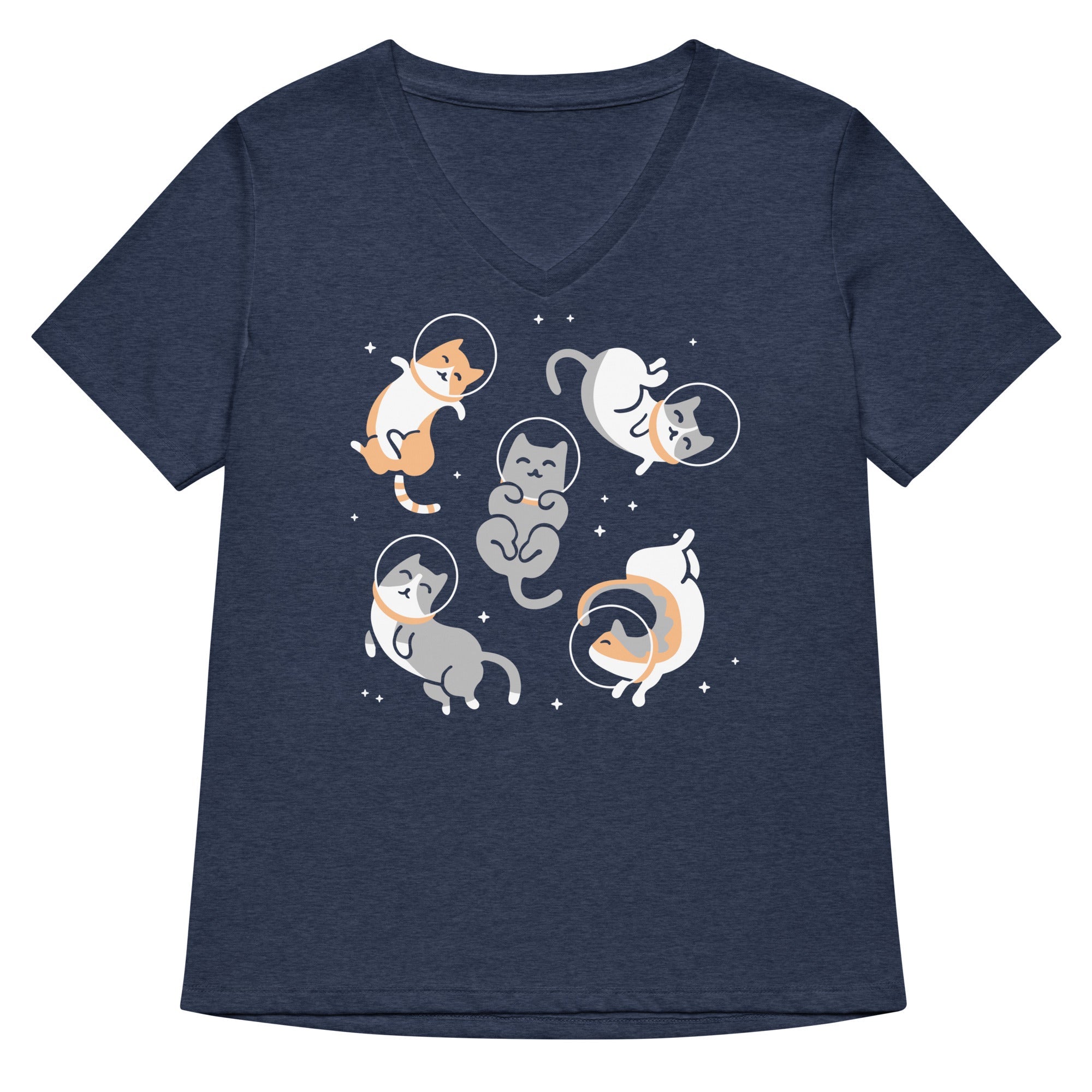 Cats In Space Women's V-Neck Tee