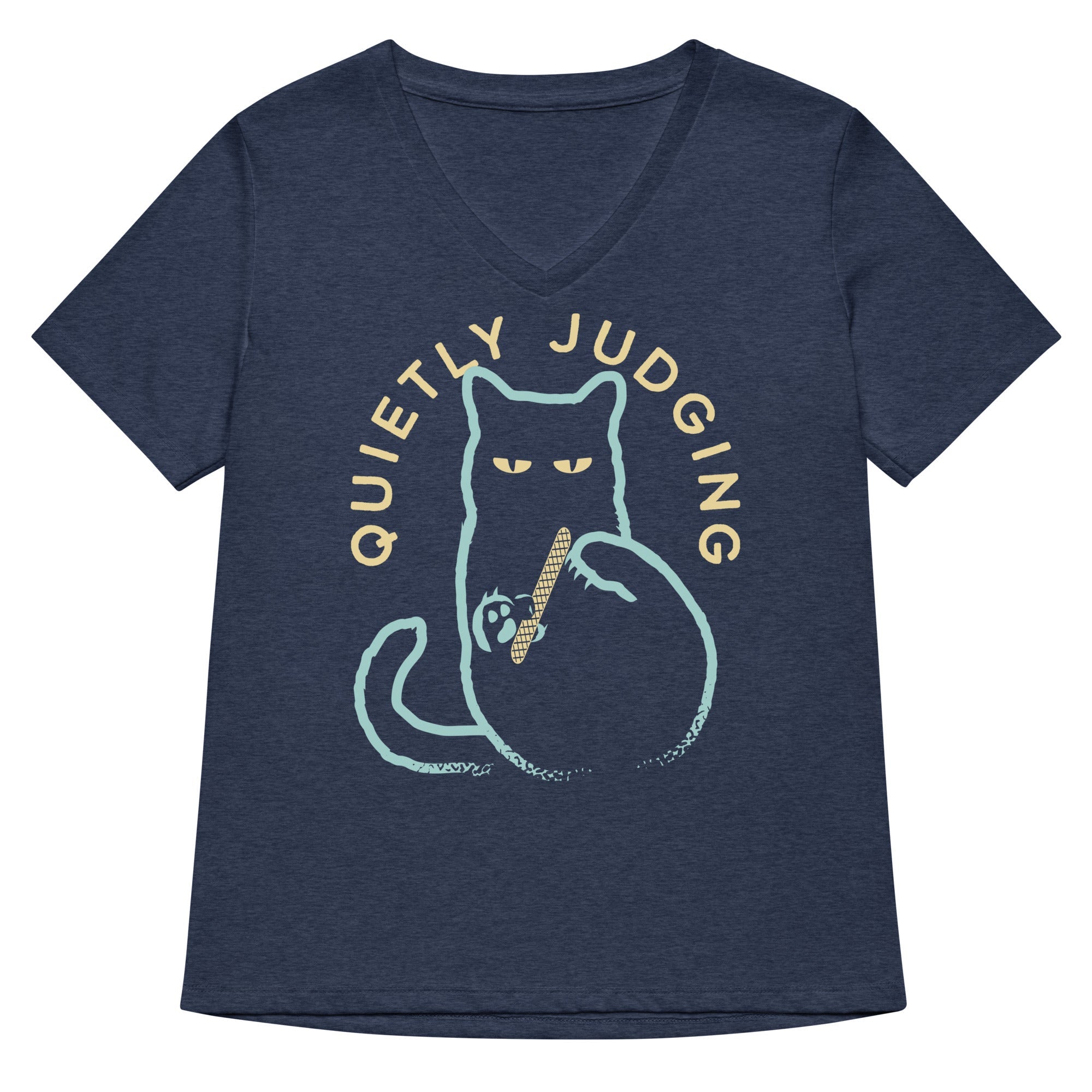 Quietly Judging Women's V-Neck Tee