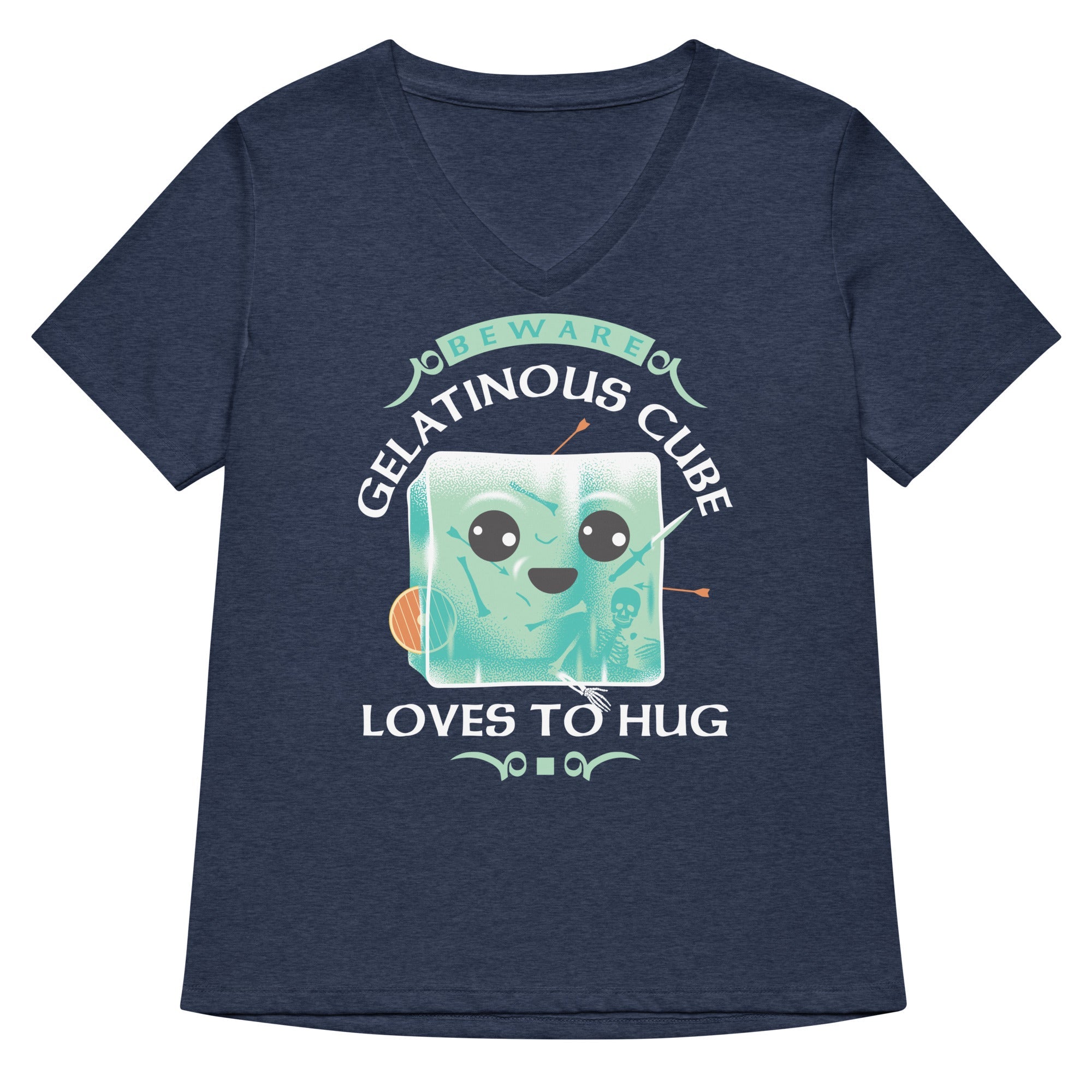 Gelatinous Cube Loves To Hug Women's V-Neck Tee