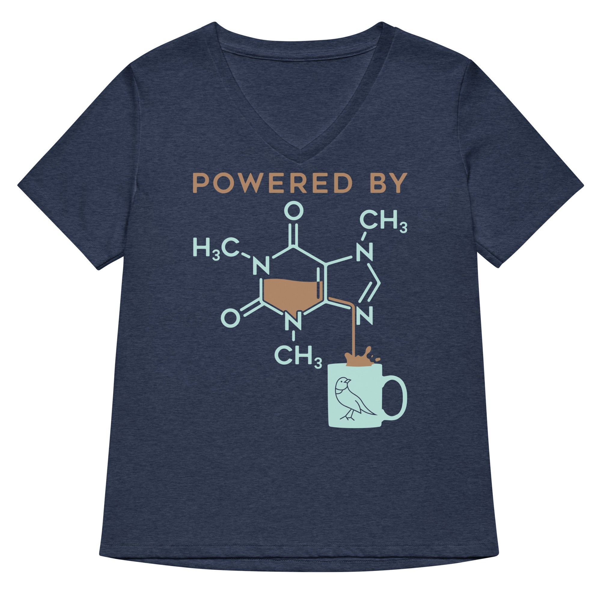 Powered By Caffeine Women's V-Neck Tee