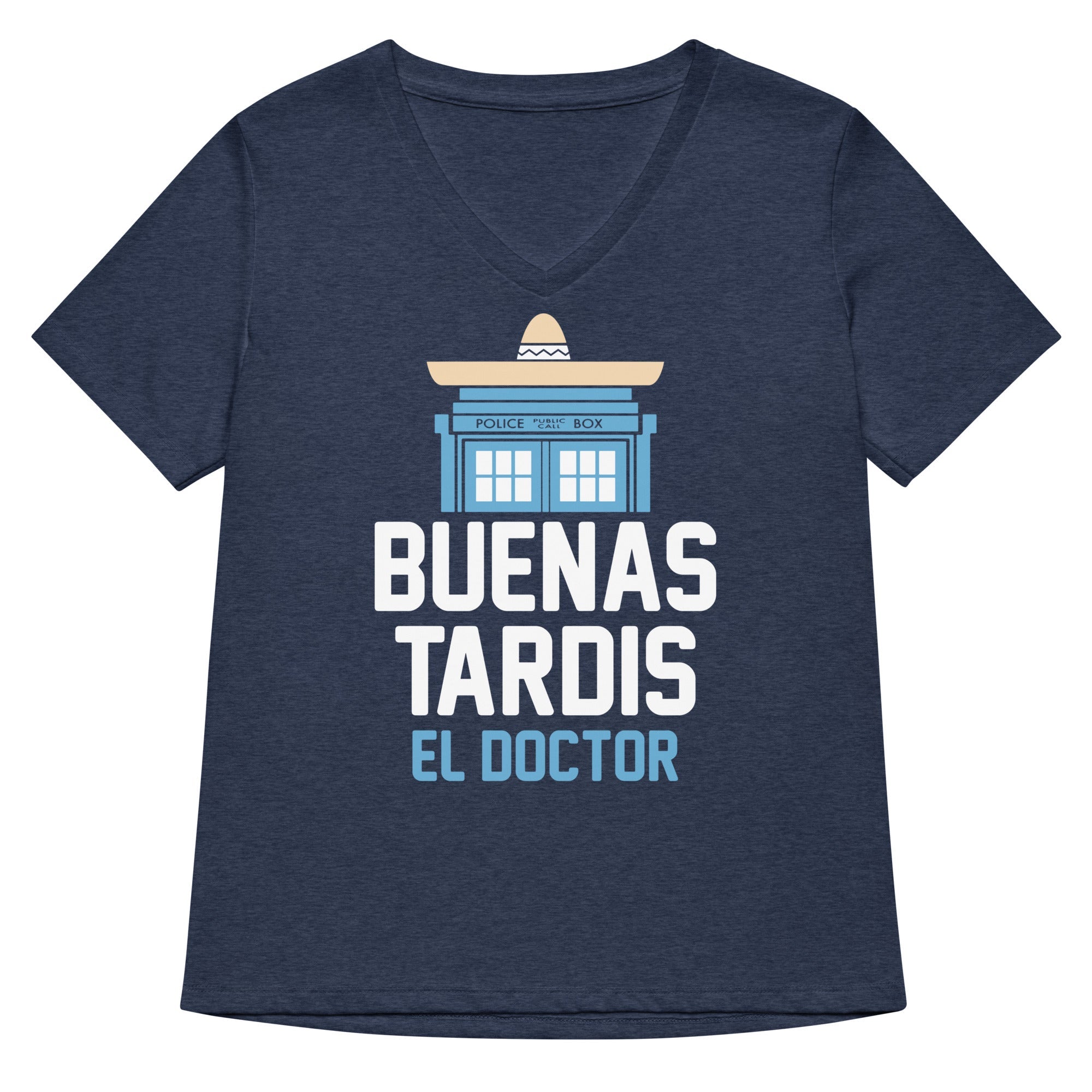 Buenas Tardis Women's V-Neck Tee