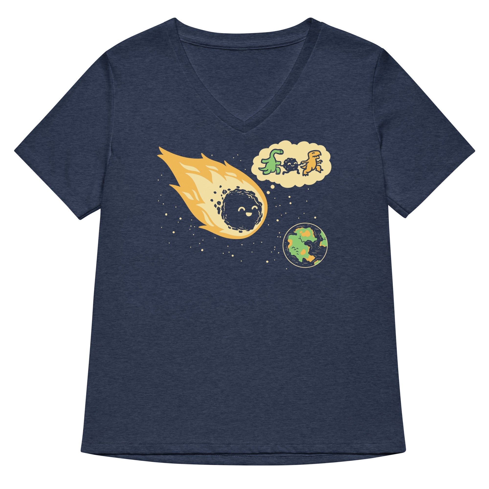 Meteor And Friends Women's V-Neck Tee
