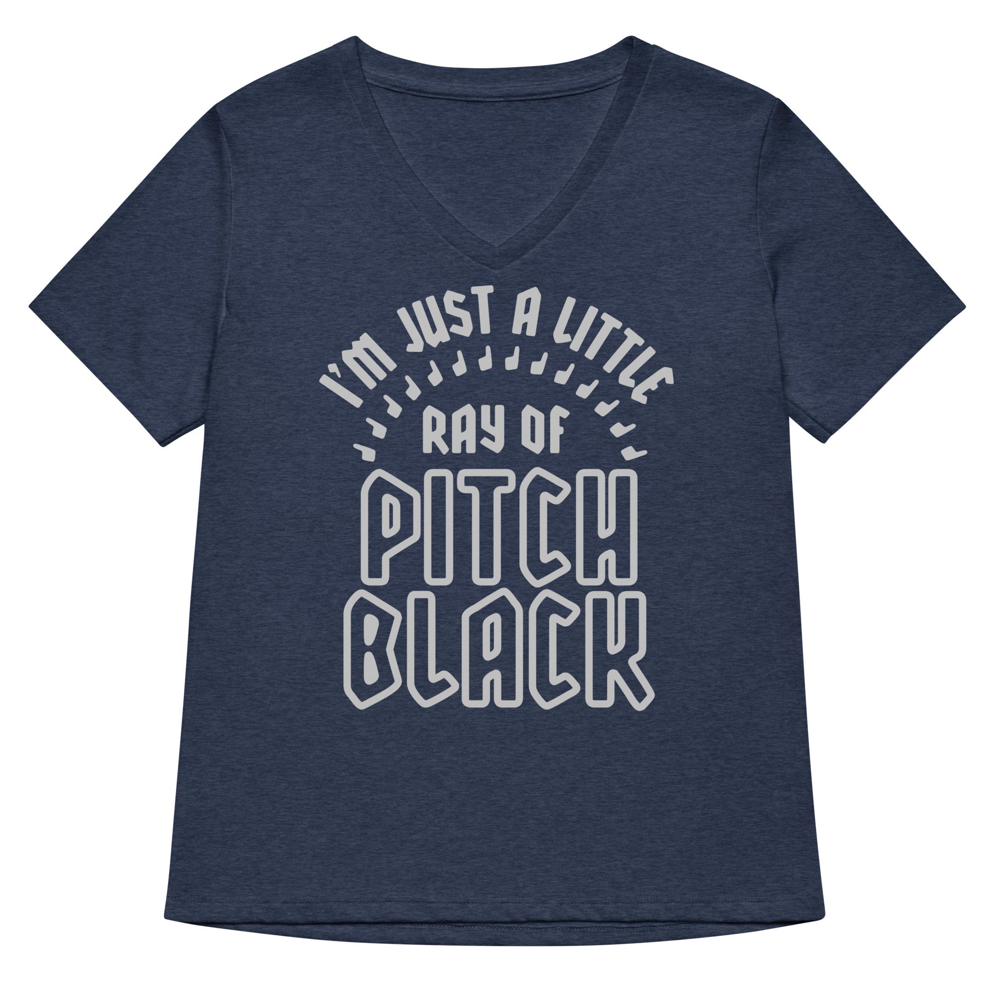 Ray Of Pitch Black Women's V-Neck Tee