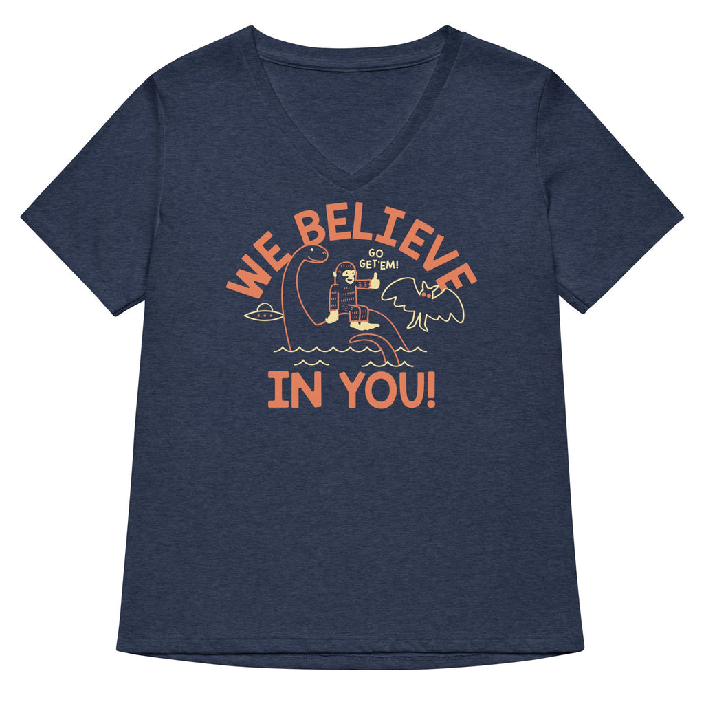 We Believe In You Women's V-Neck Tee